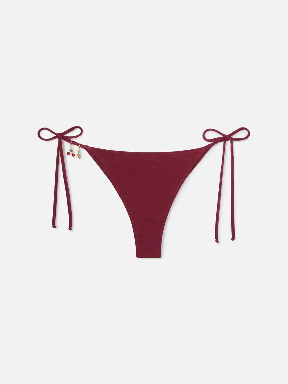 mc2-saint-barth-slip-mare-marielle-brasiliana-glossy-finish-bordeaux-con-charms image 1