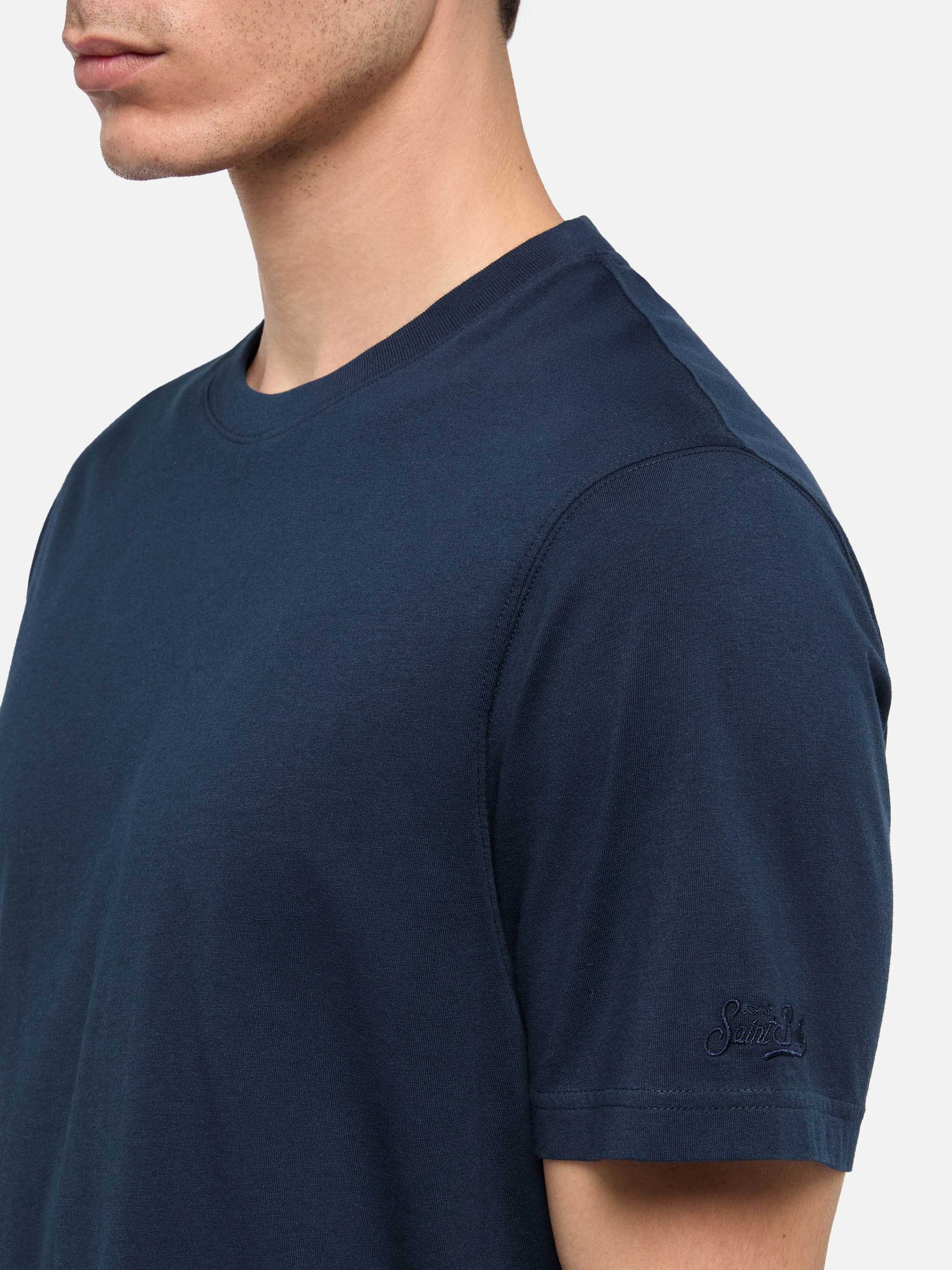 mc2-saint-barth-t-shirt-dover-in-jersey-di-cotone-blu-navy-con-ricamo-st-barth image 3