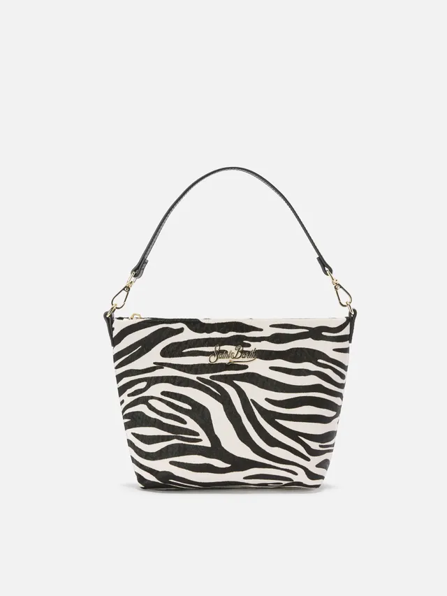 mc2-saint-barth-aline-bag-borsa-a-spalla-in-pelle-spazzolata-e-cavallino-zebrato image 1