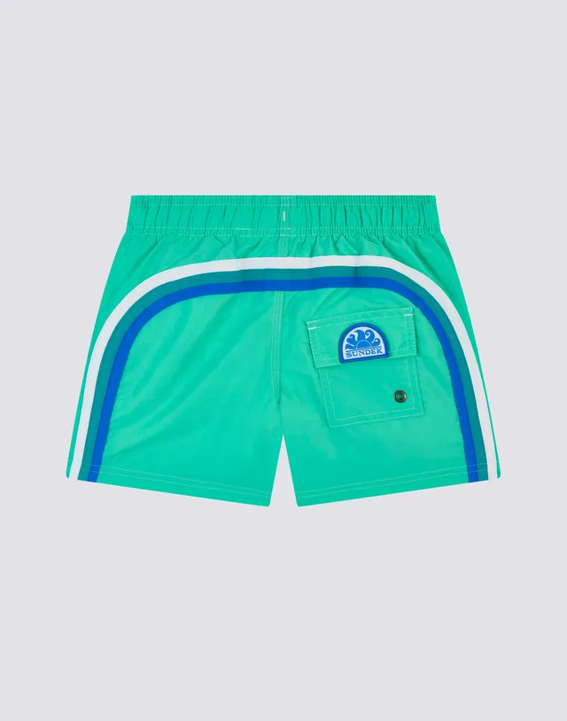 sundek-costume-mare-bambino-corto-iconic-taffeta-vita-elasticata image 1