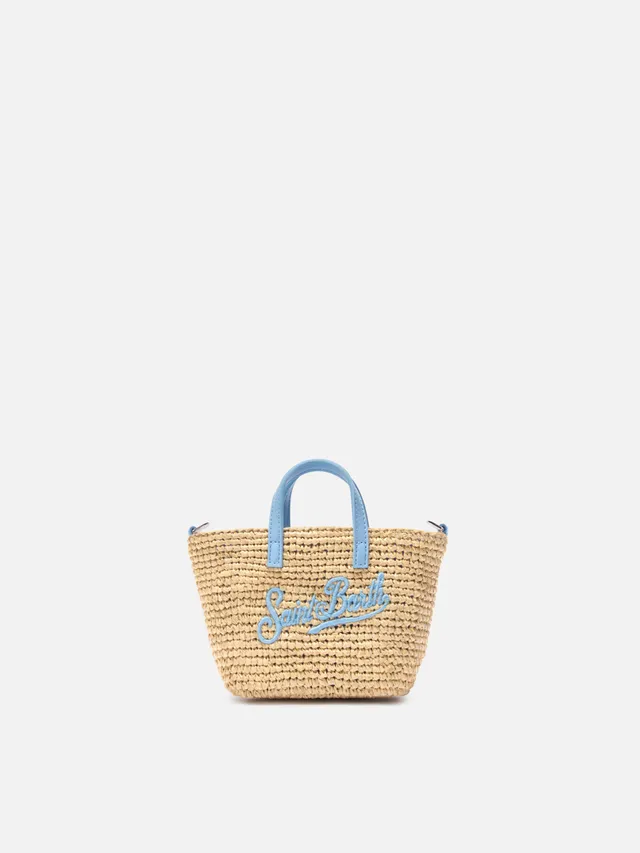 mc2-saint-barth-borsa-city-micro-raffia-naturale-con-logo-azzurro image 1