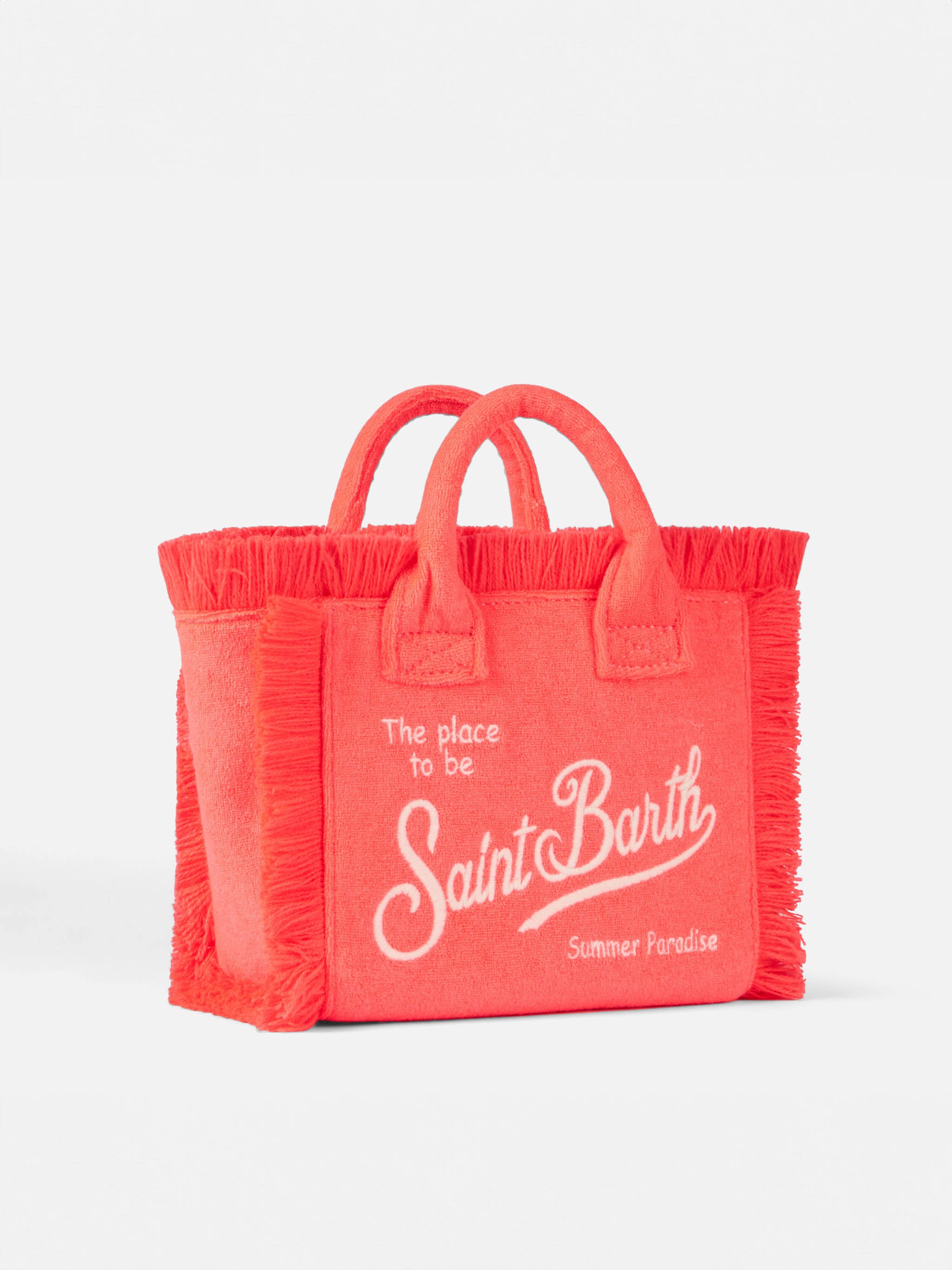 borsa-mc2-saint-barth-vanity-mini-sponge-in-tessuto-effetto-spugna-rosa-fluo image 3