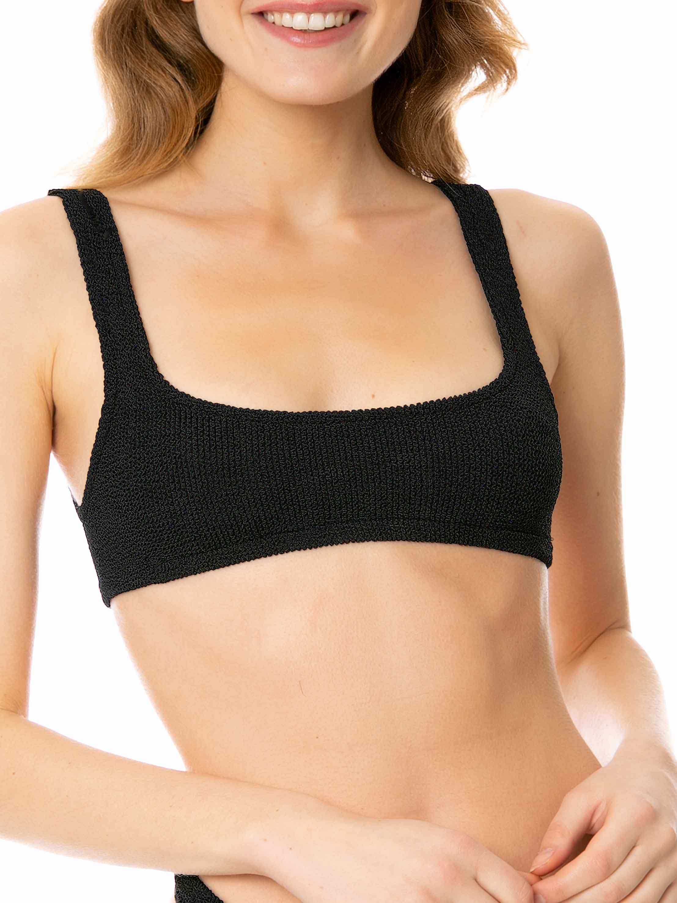 mc2-saint-barth-naima-top-bikini-bralette-crinkle-nero-tinta-unita image 2