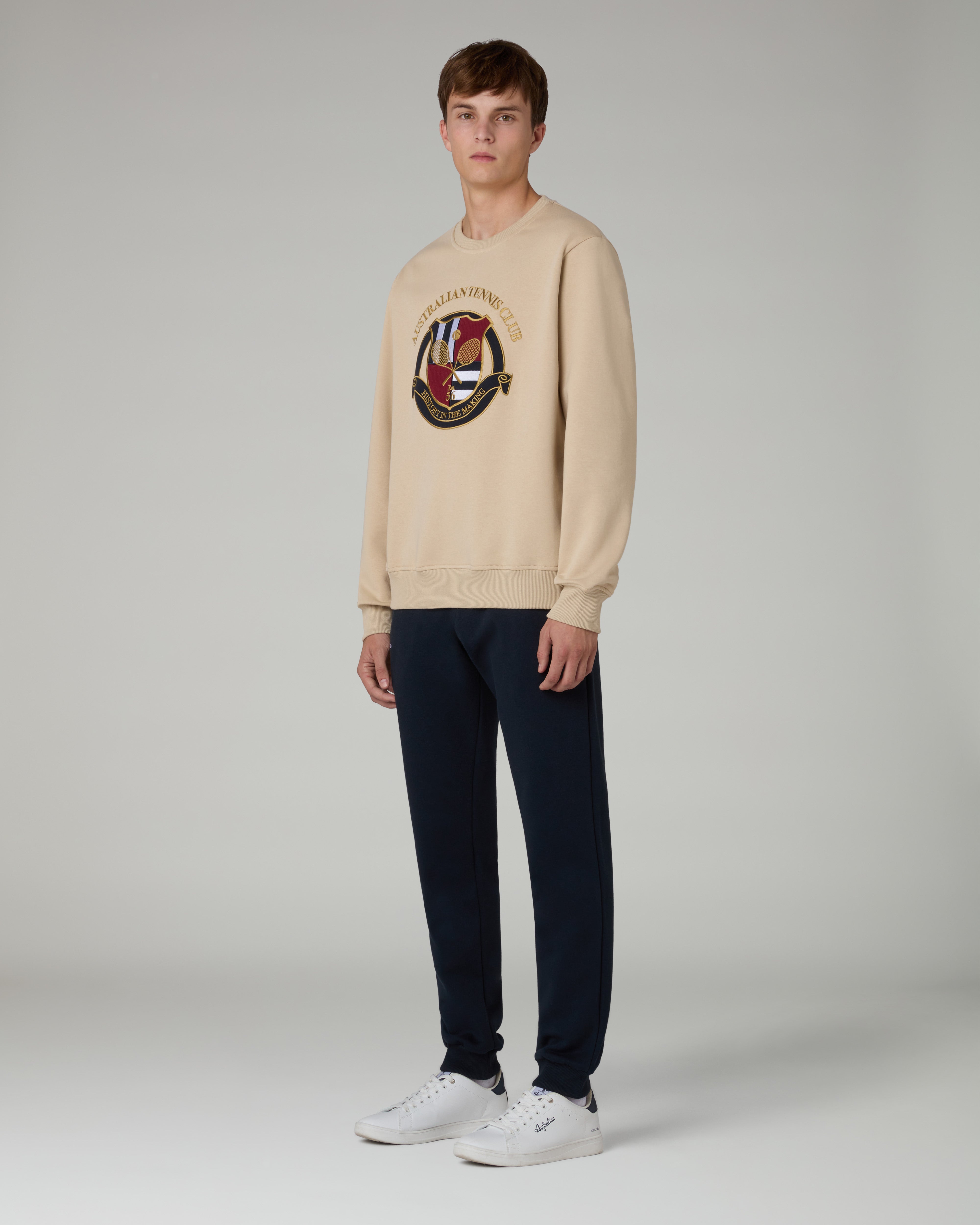 australian-tennis-club-crewneck-sabbia image 2