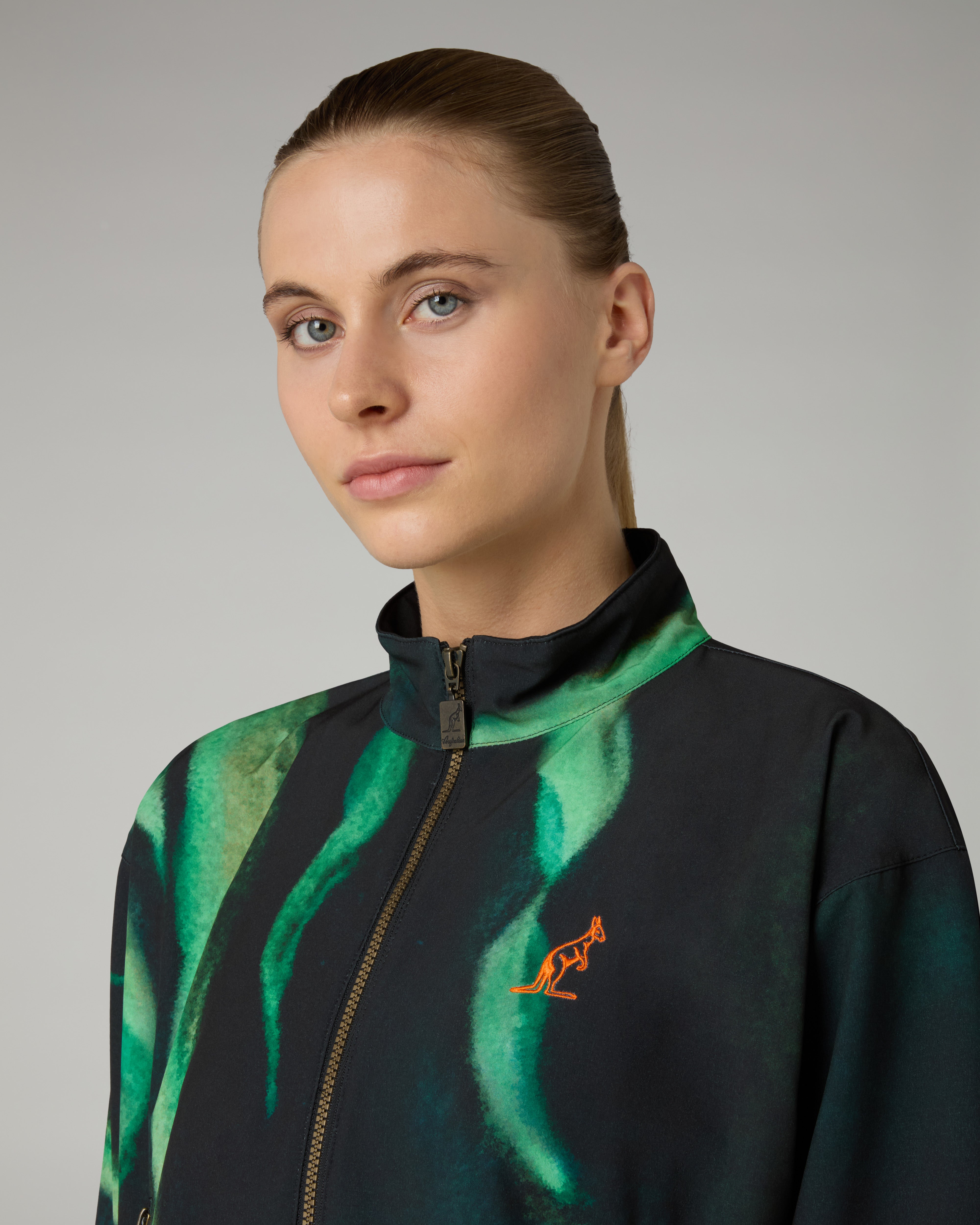 australian-blanca-track-jacket-nera-bi-elastica-slam-taglio-cropped image 4