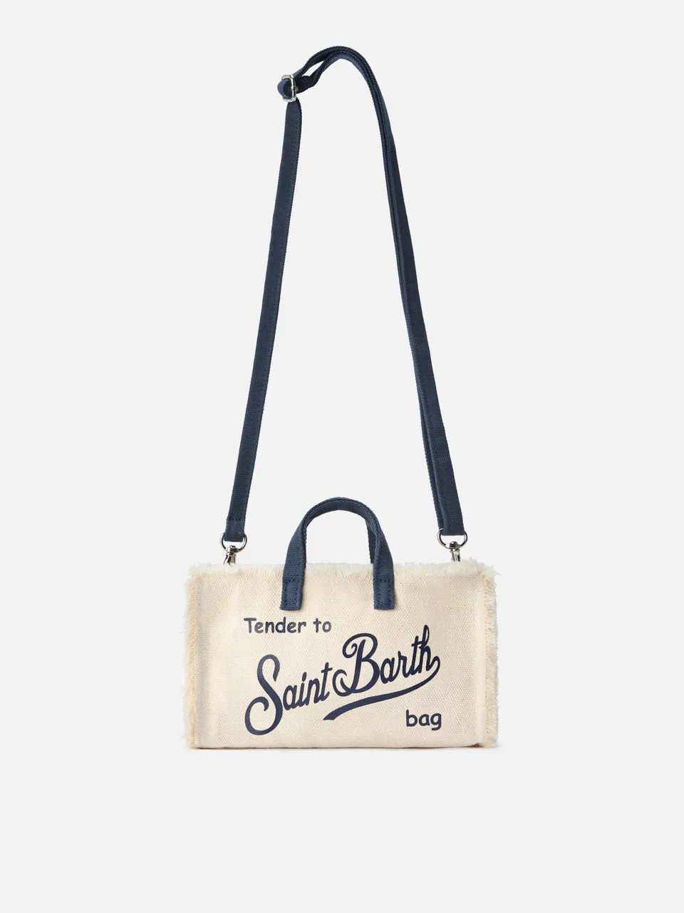 mc2-saint-barth-phone-micro-borsa-in-canvas-bianco-e-blu-donna image 1