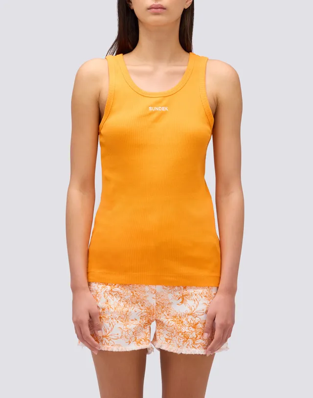 sundek-canotta-a-costine-con-logo-ricamato-donna-regular-fit image 1