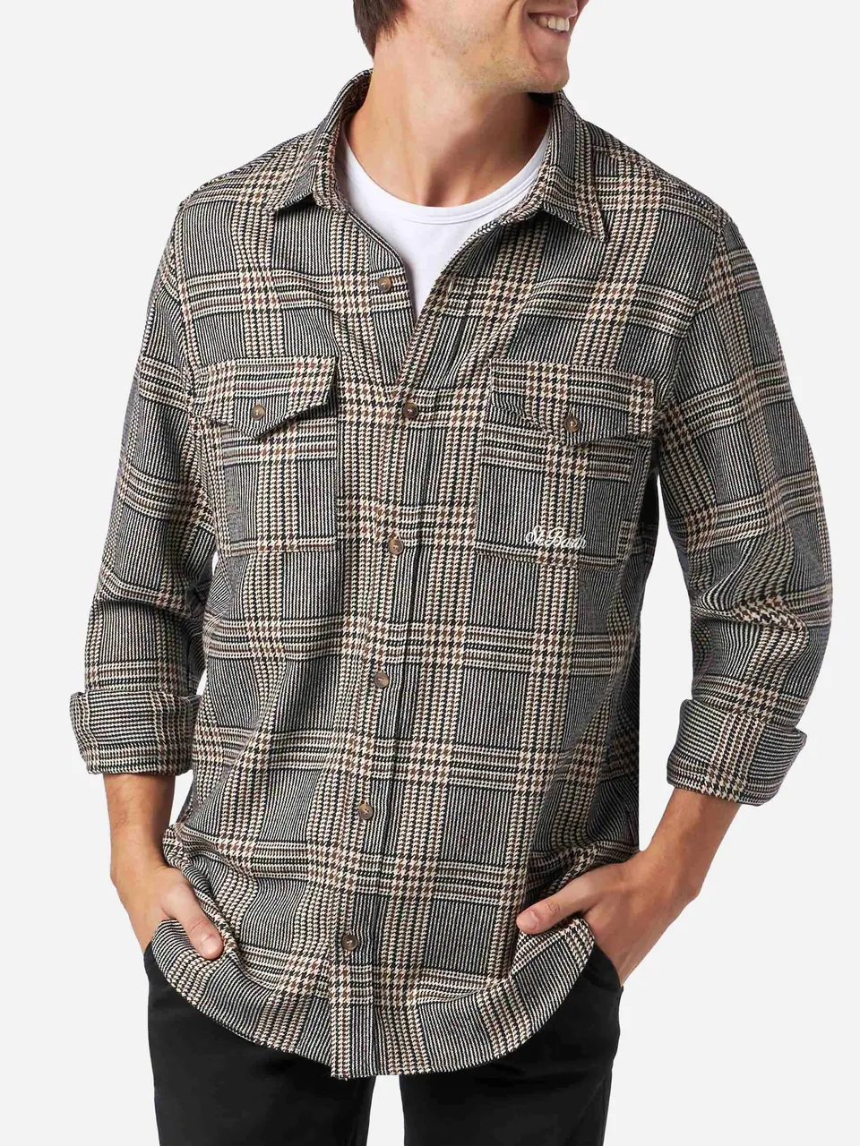 mc2-saint-barth-camicia-seiser-da-uomo-in-misto-lana-con-fantasia-principe-di-ga image 1