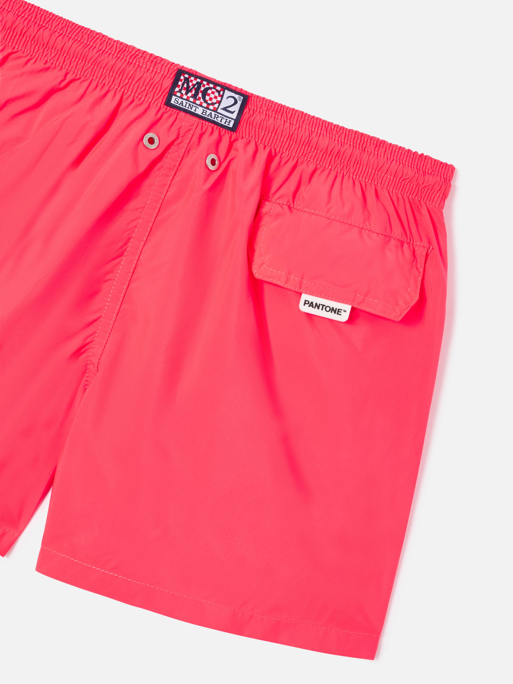 mc2-saint-barth-costume-boxer-bambino-rosso-fluo-edizione-pantone-ultra-light image 3