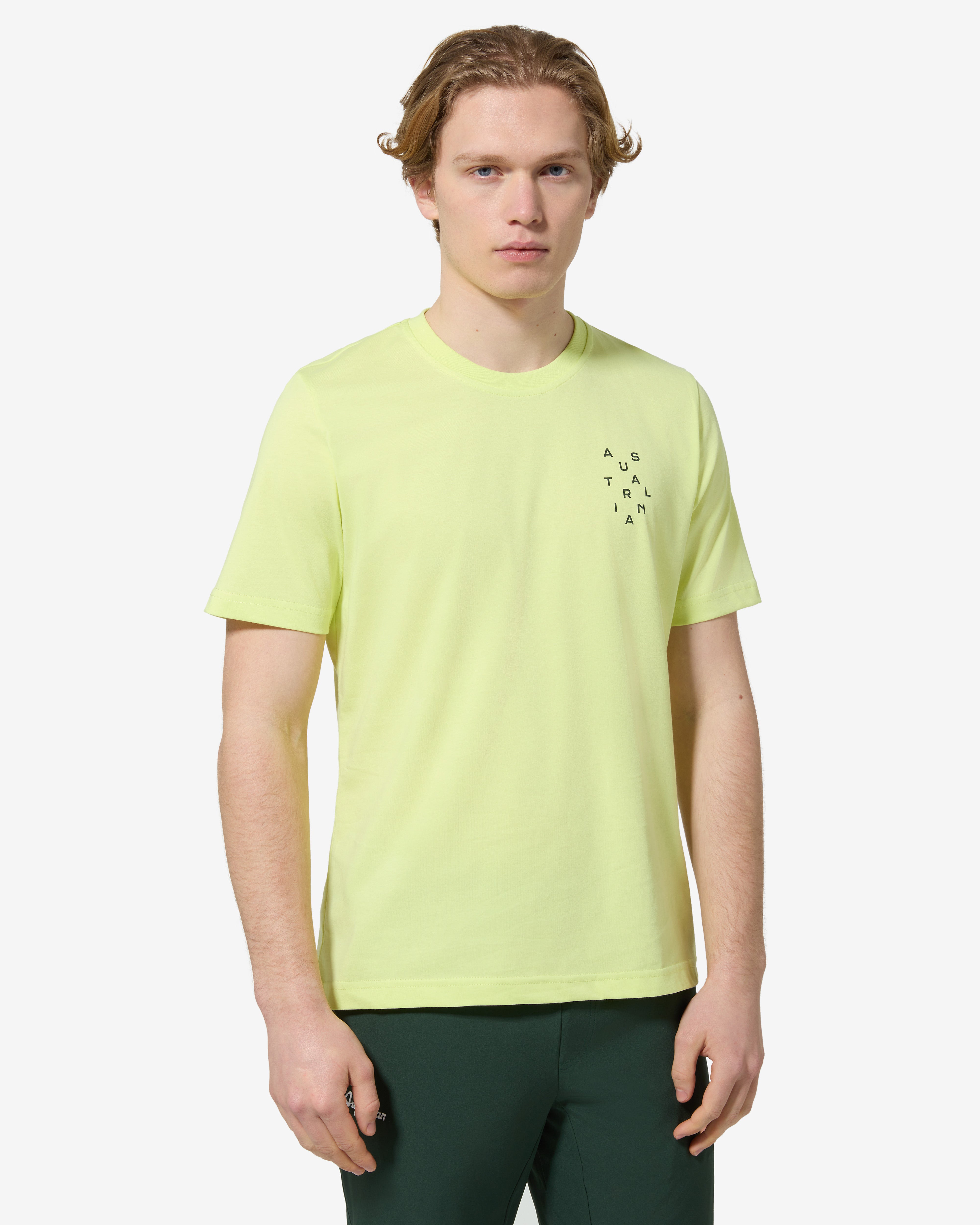 australian-topographic-t-shirt-lime-cotone-regular-fit-made-in-italy image 2