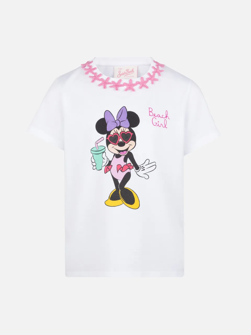 mc2-saint-barth-elly-t-shirt-bambina-cotone-bianca-stampa-minnie-disney image 1