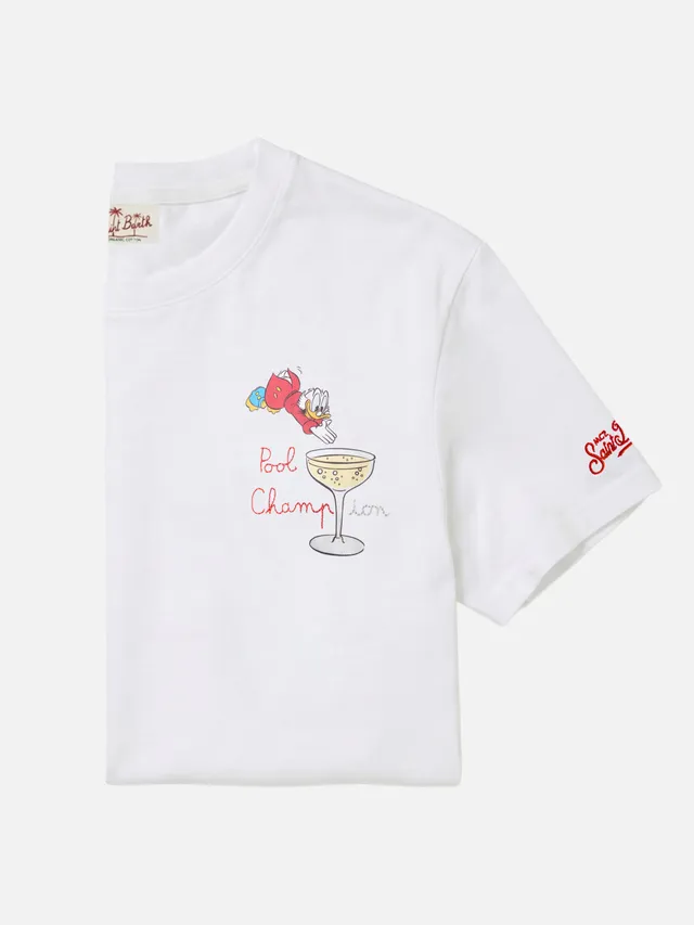 mc2-saint-barth-t-shirt-portofino-bianca-con-ricamo-pool-champion-special-editio image 1