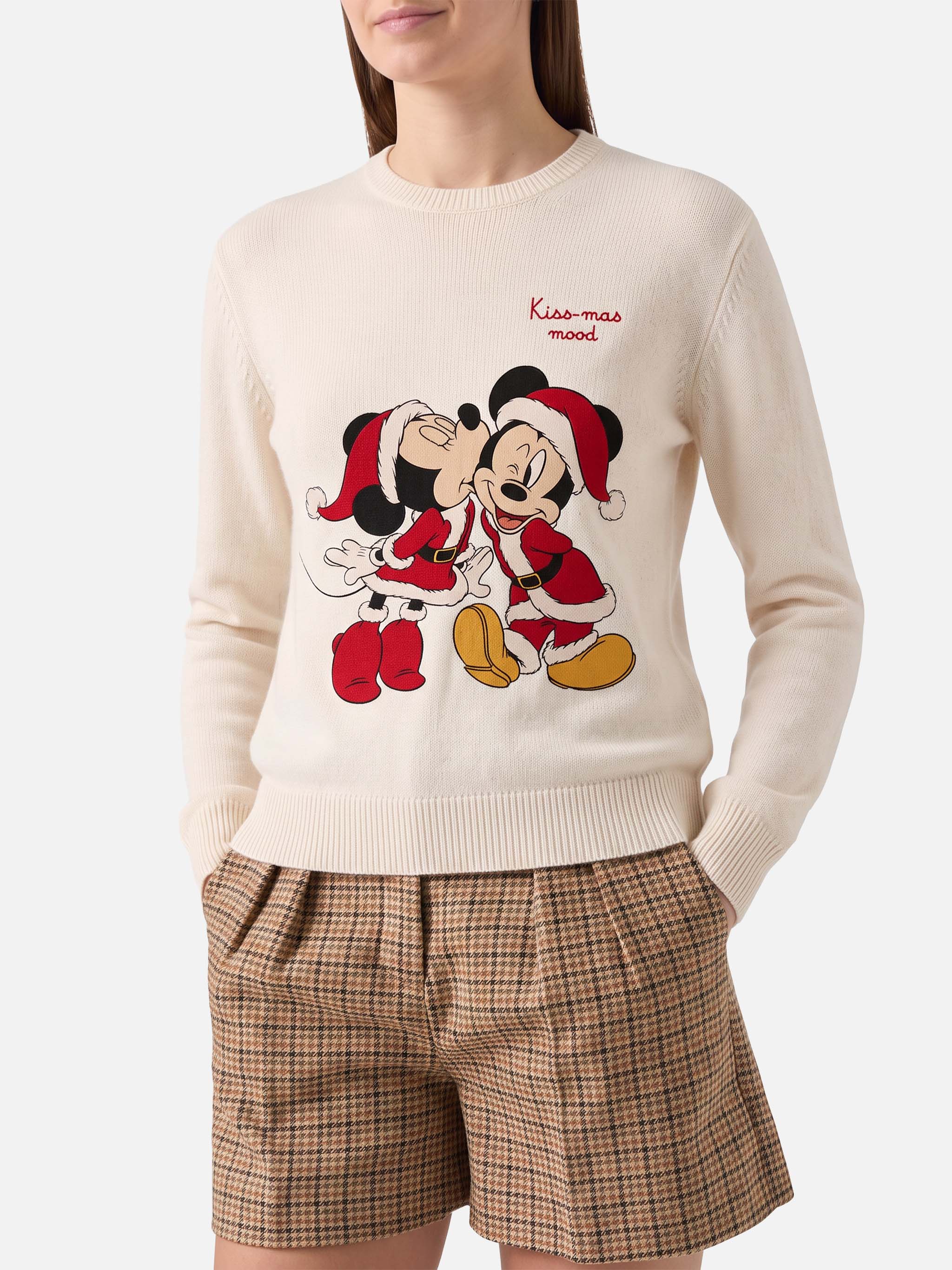 mc2-saint-barth-new-queen-maglione-girocollo-bianco-jacquard-minnie-e-mickey-spe image 1