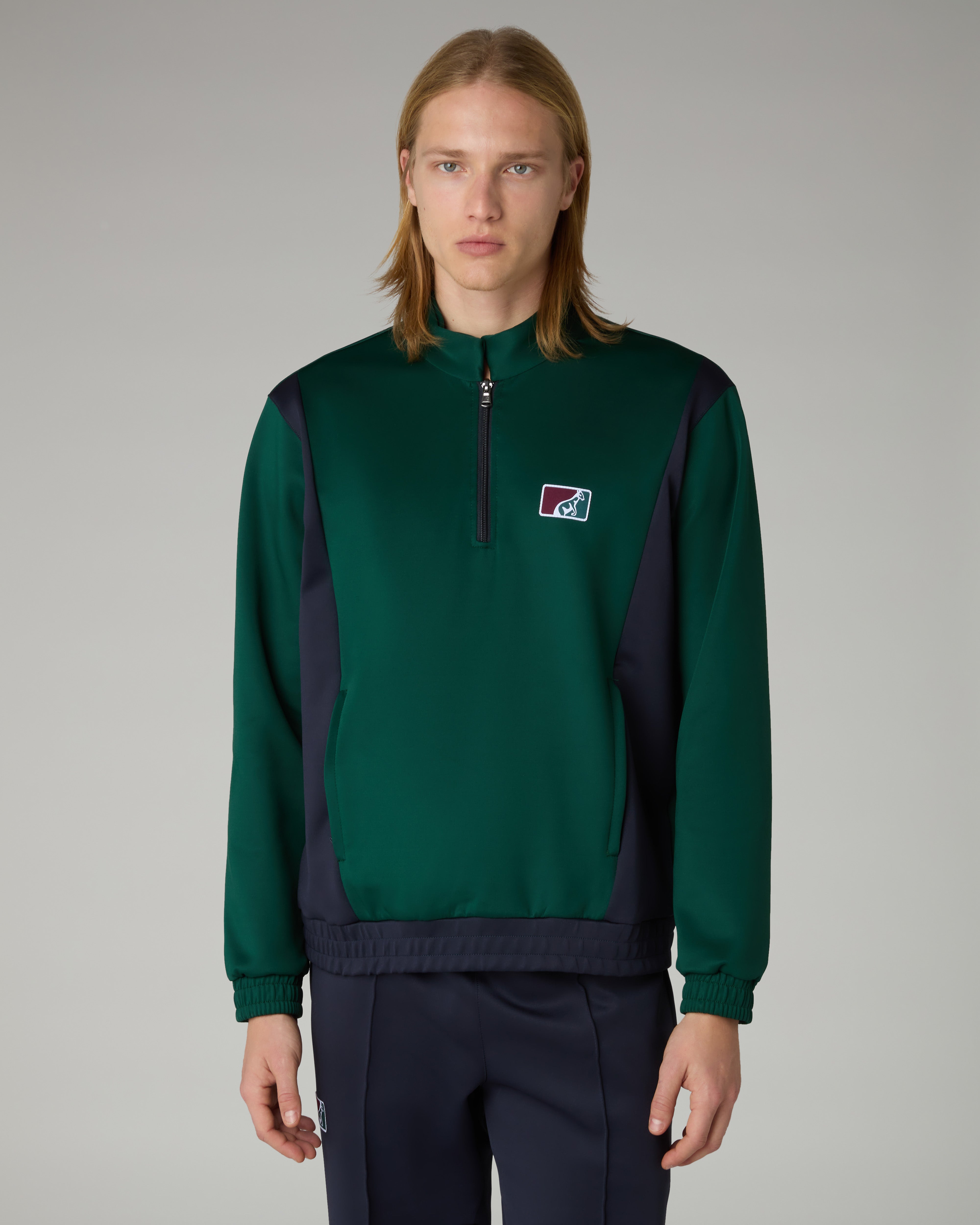 australian-classic-crewneck-mezza-zip-tessuto-shot image 1