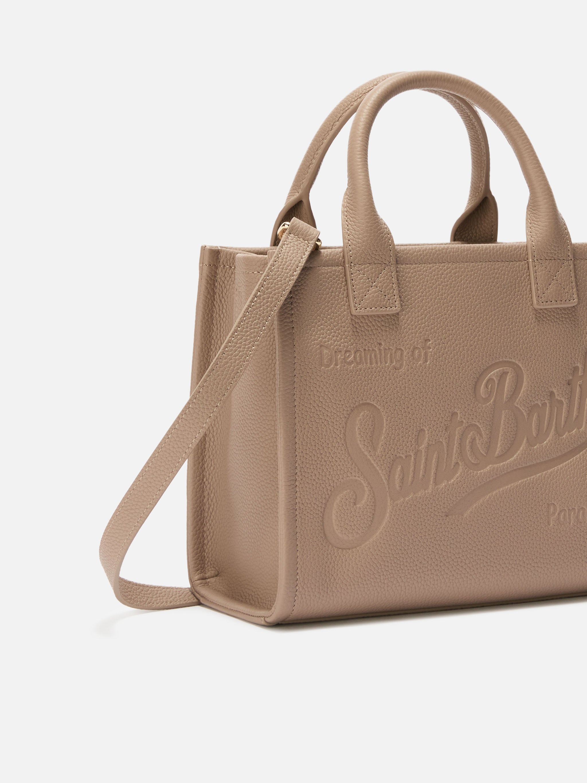 mc2-saint-barth-borsa-a-spalla-vanity-bag-midi-in-pelle-martellata-nocciola image 3