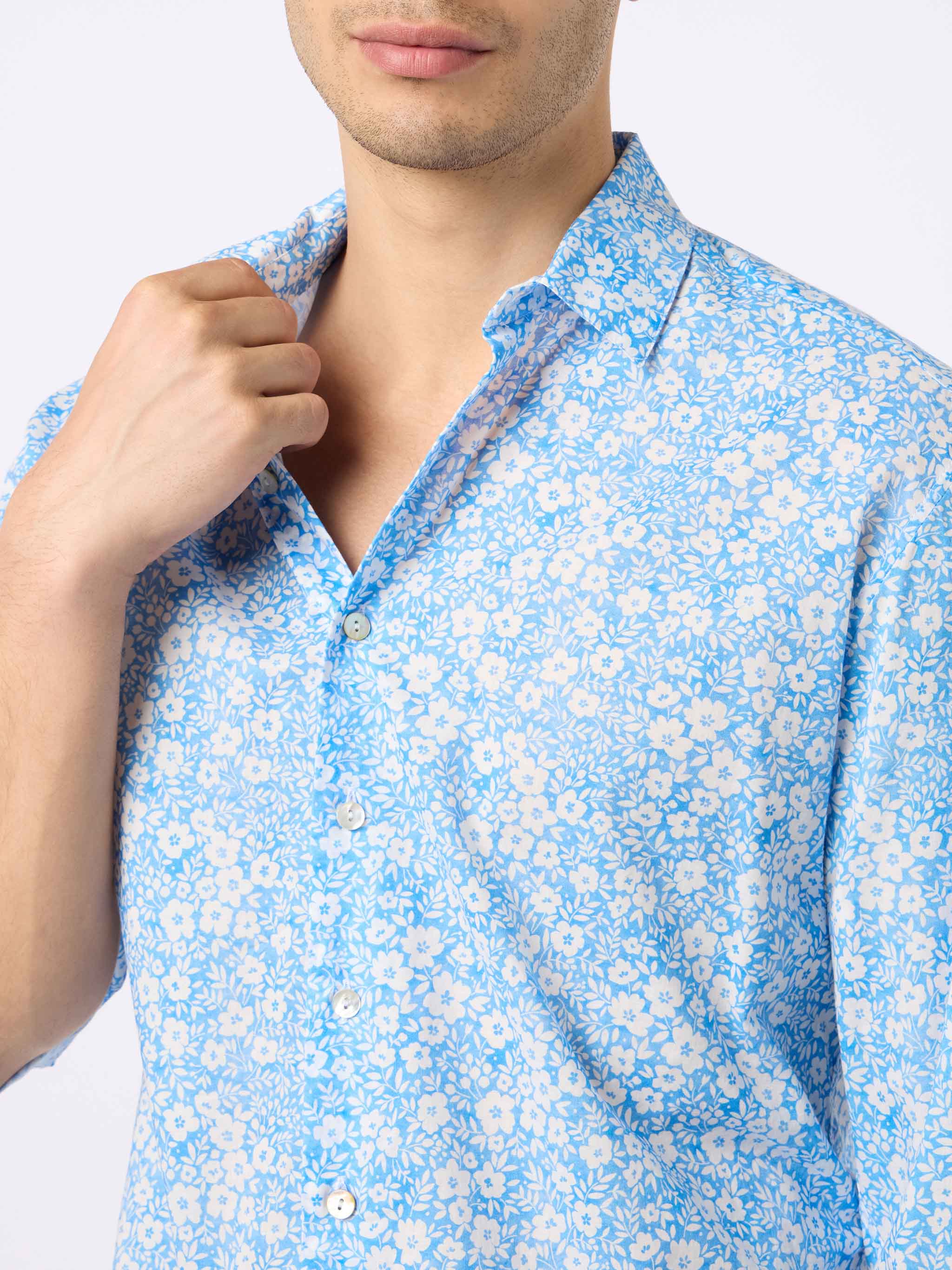 mc2-saint-barth-camicia-sikelia-in-mussola-di-cotone-a-micro-fiori-multicolor image 2