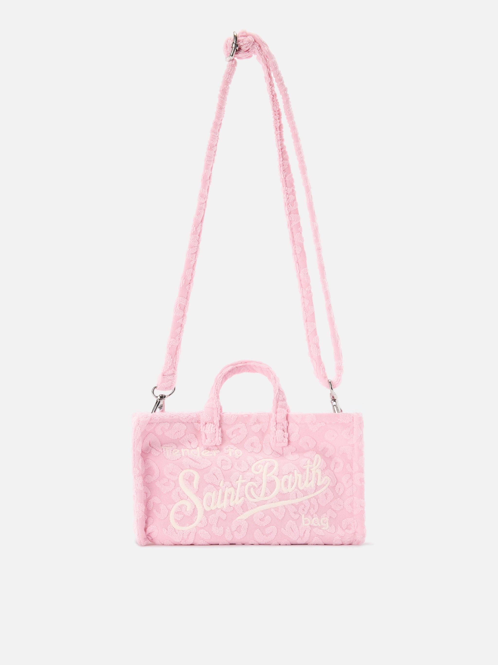 mc2-saint-barth-phone-micro-borsa-donna-effetto-spugna-leopardata-rosa image 1