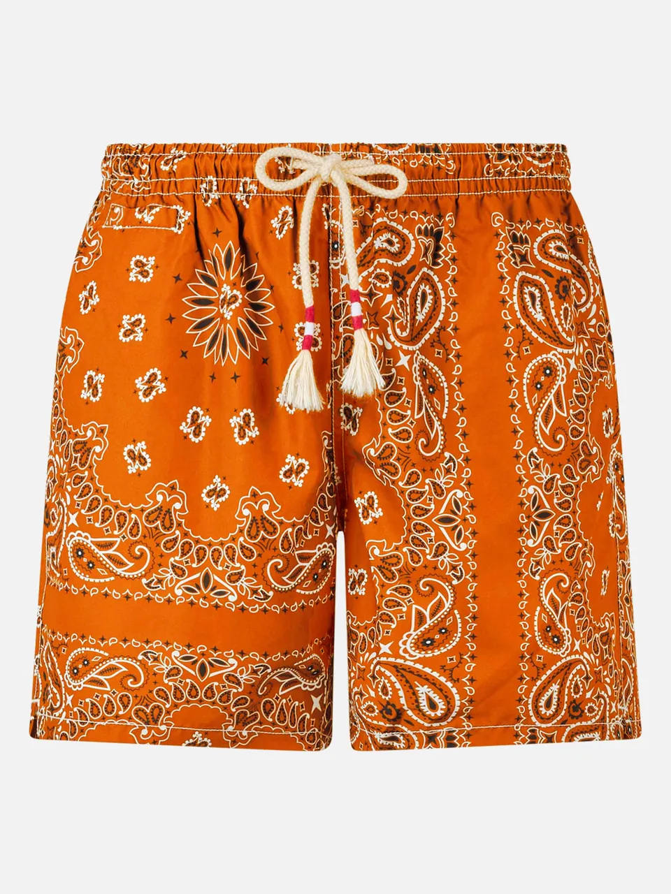 mc2-saint-barth-caprese-costume-uomo-arancione-stampa-bandana-slim-quick-dry image 1