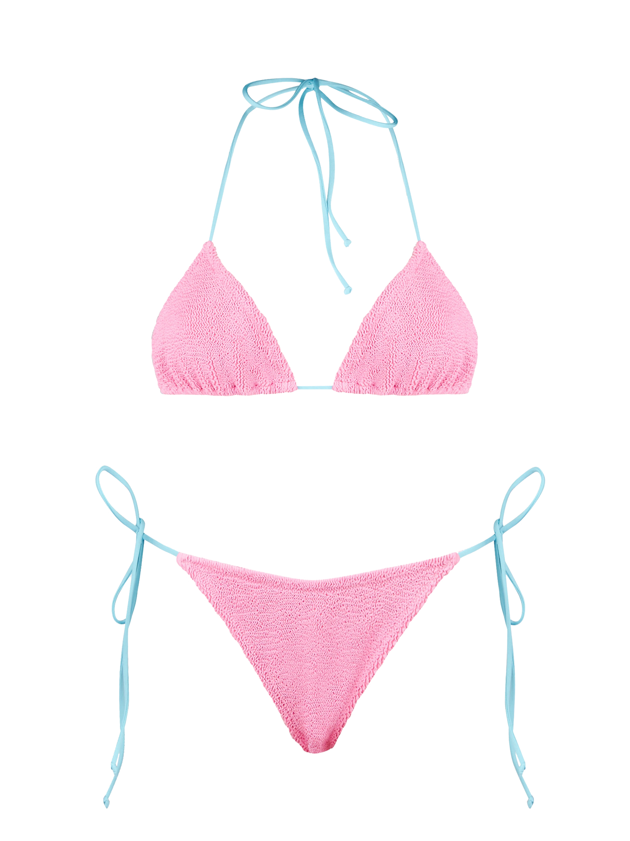 mc2-saint-barth-leah-bikini-lucienne-triangolo-crinkle-rosa-special-edition image 1