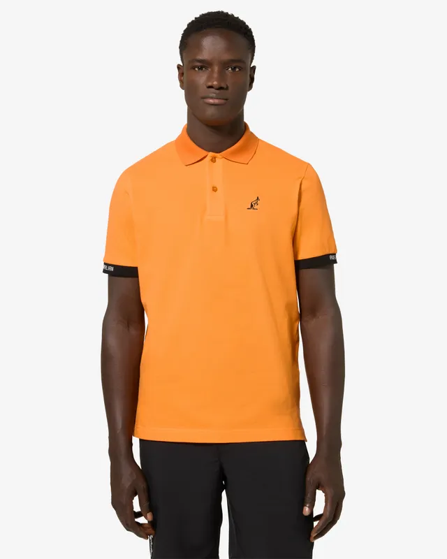 australian-collage-polo-shirt-arancio-acceso-polo-piquet-regular-fit image 1