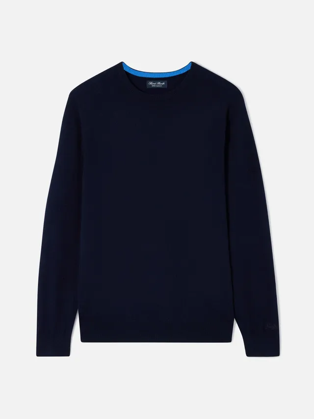 mc2-saint-barth-maglione-regent-girocollo-in-cashmere-blu-navy-uomo image 1