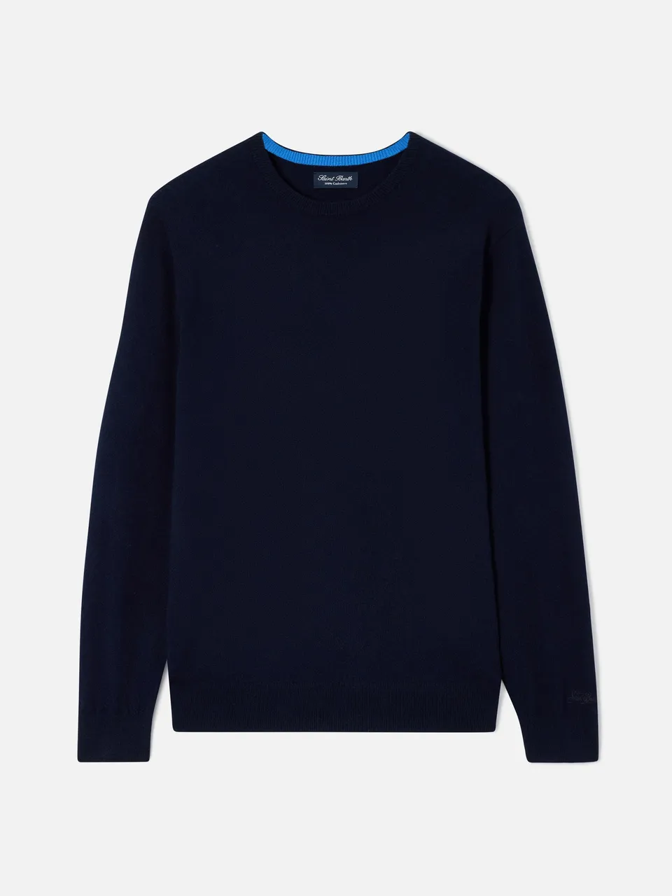 mc2-saint-barth-maglione-regent-girocollo-in-cashmere-blu-navy-uomo image 1