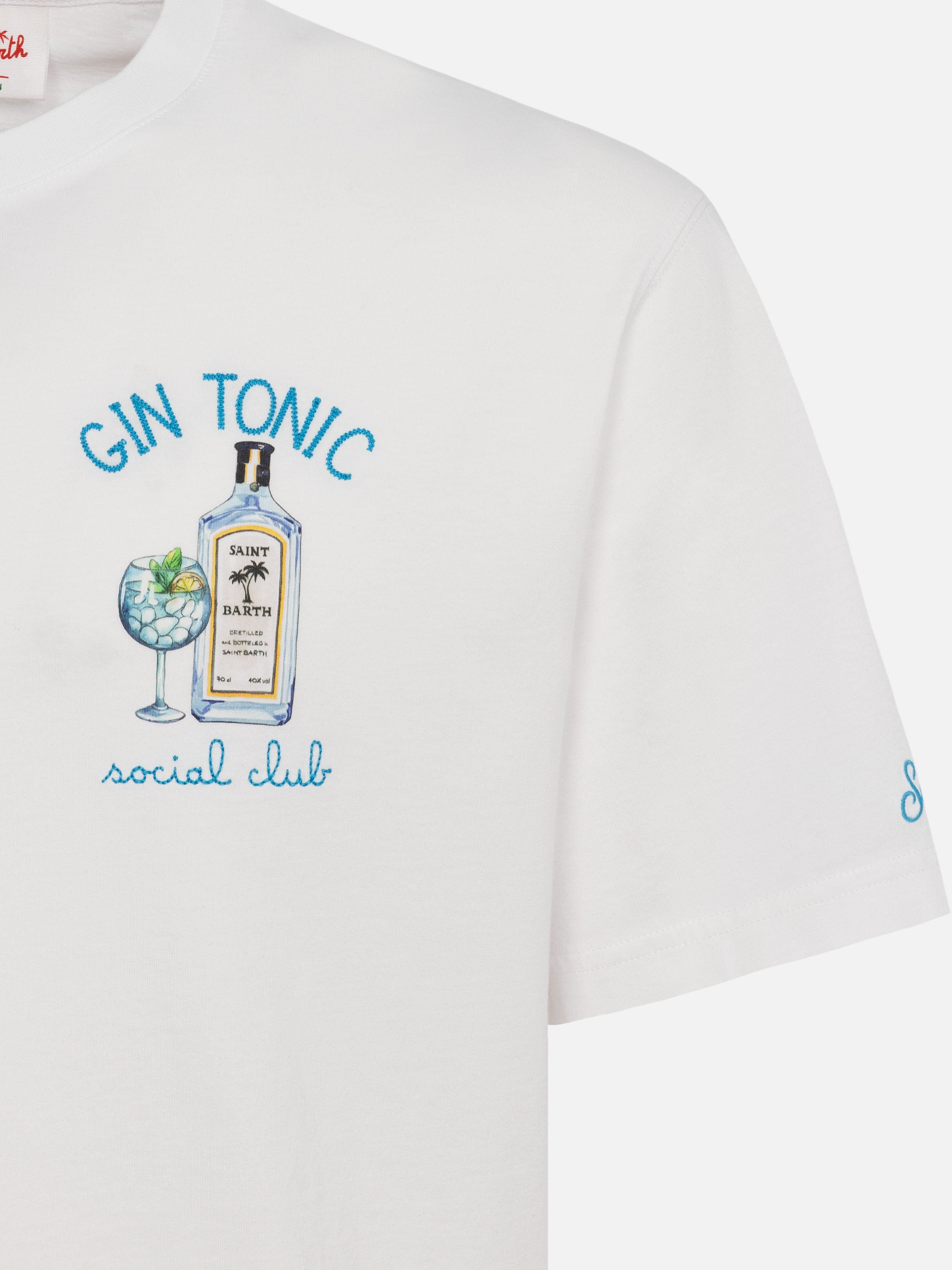 mc2-saint-barth-t-shirt-man-bianca-con-ricamo-gin-tonic-social-club image 5