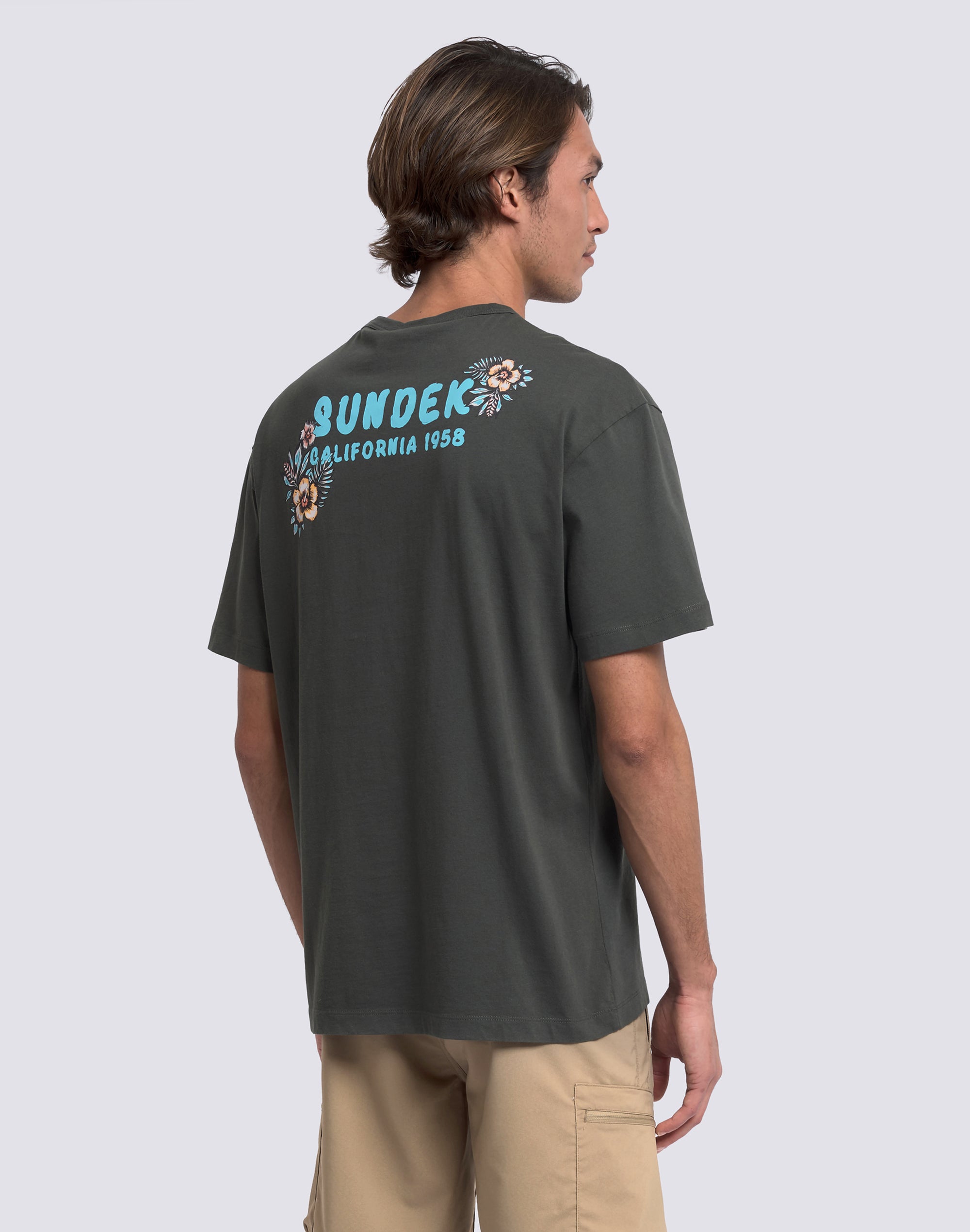 sundek-california-1958-t-shirt-uomo-girocollo-in-cotone-con-stampa-e-ricamo image 5