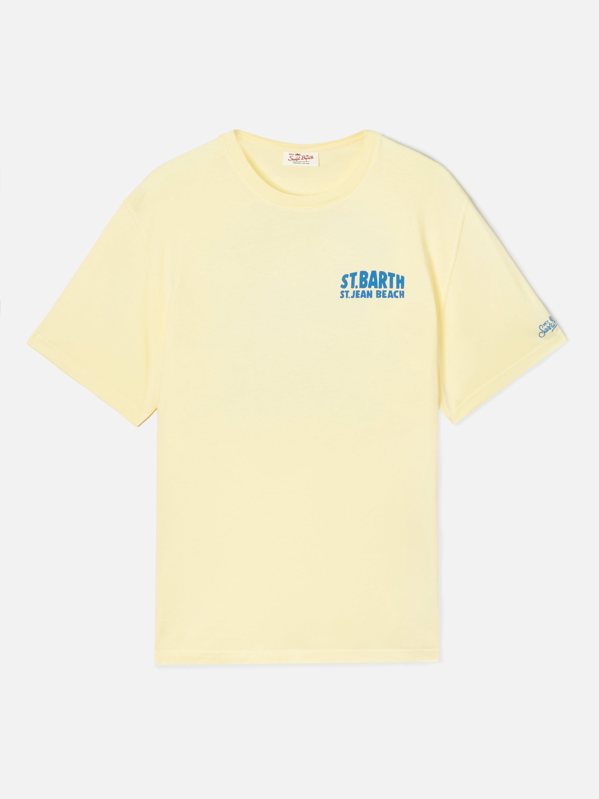 mc2-saint-barth-portland-t-shirt-uomo-gialla-st-jean-beach image 5