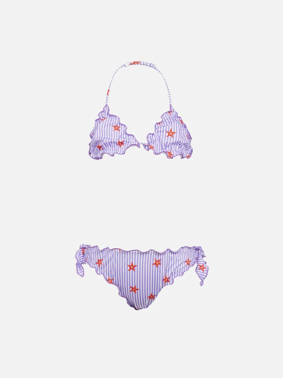 mc2-saint-barth-bikini-a-triangolo-bambina-cris-con-stampa-stelle-marine image 1
