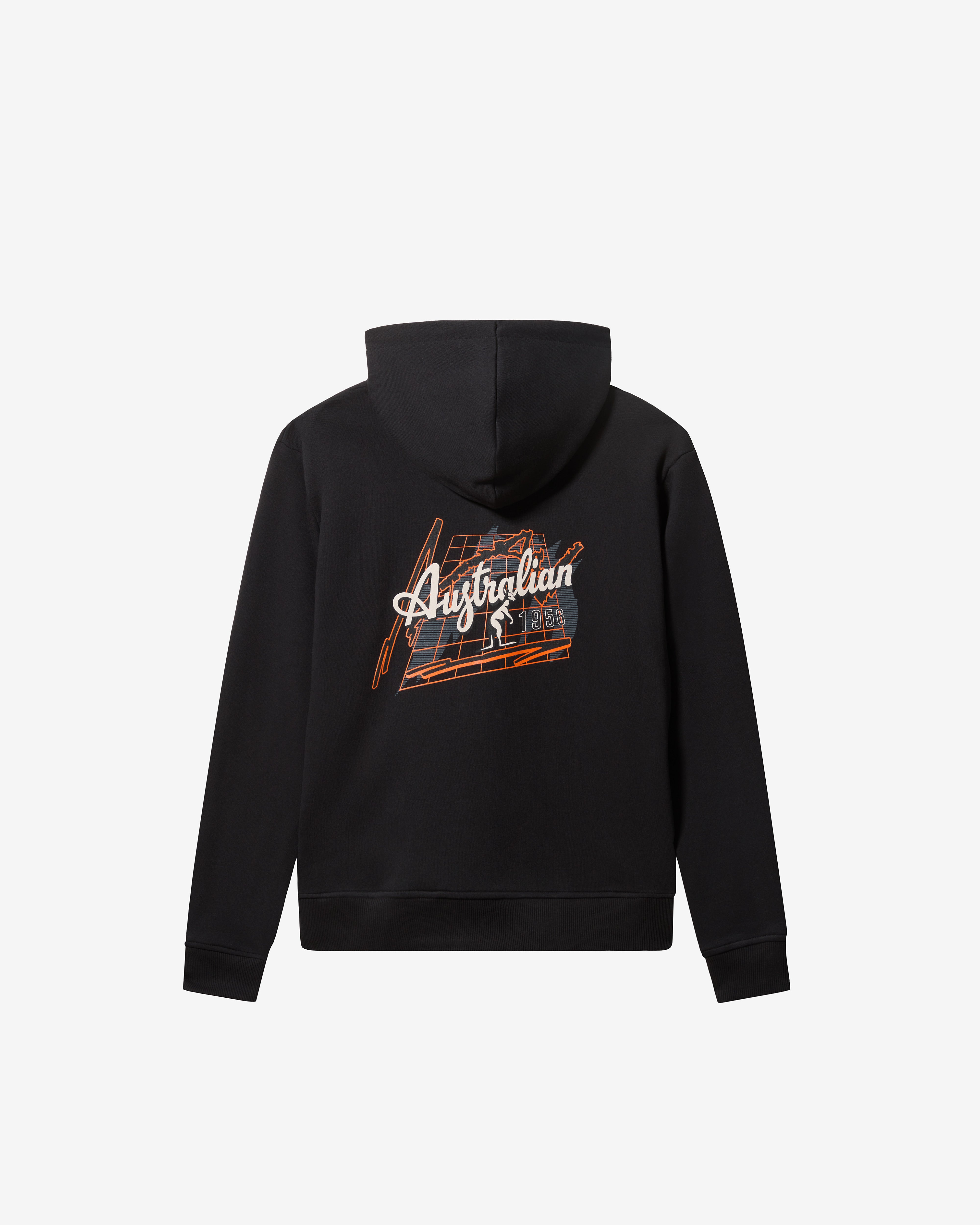 australian-opal-hoodie-essential-felpa-cappuccio-cotone-nera image 6