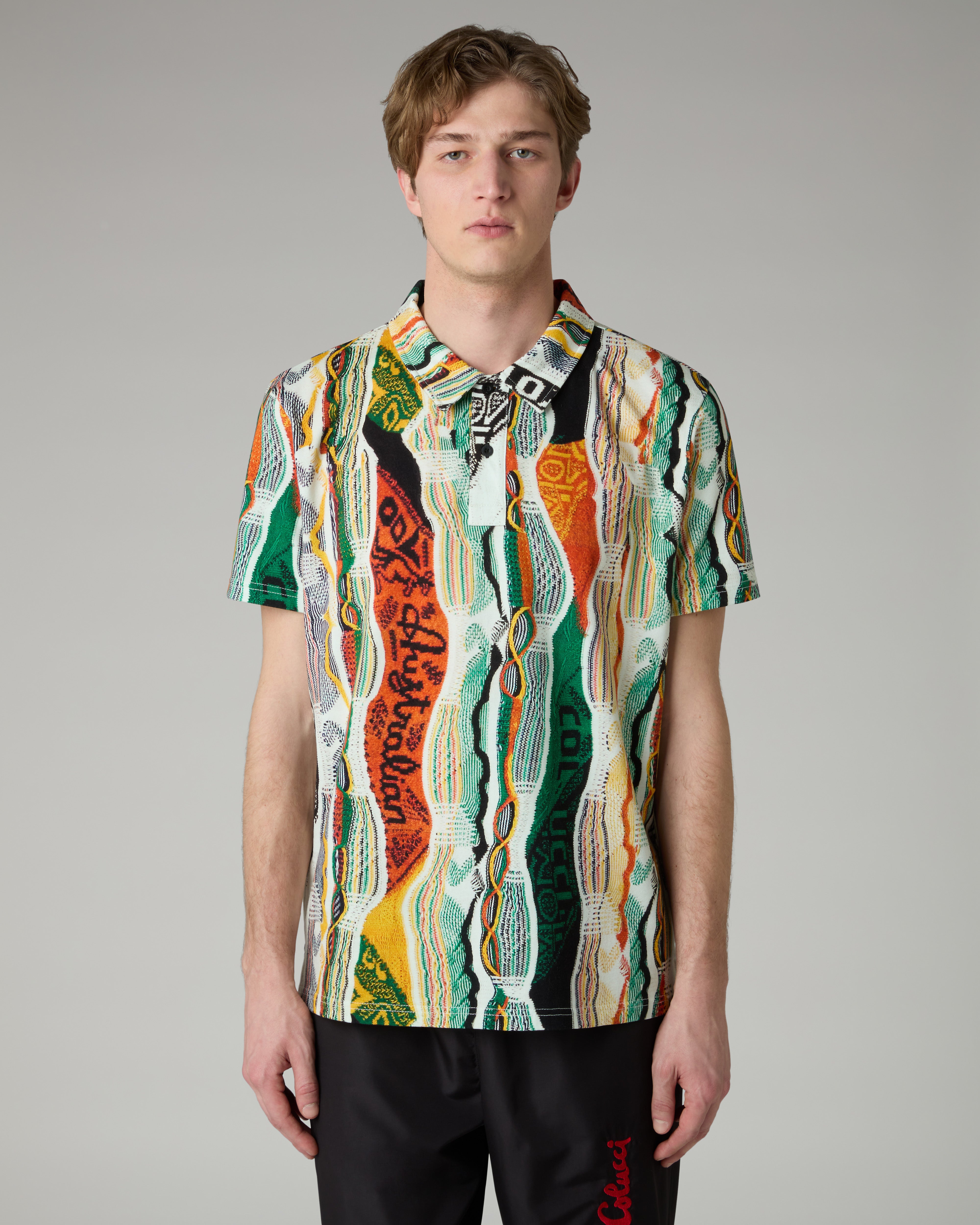 australian-knit-effect-polo-shirt-bianco-carlo-colucci-x-australian image 1