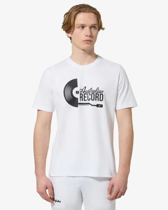australian-record-t-shirt-maglietta-cotone-bianco image 1