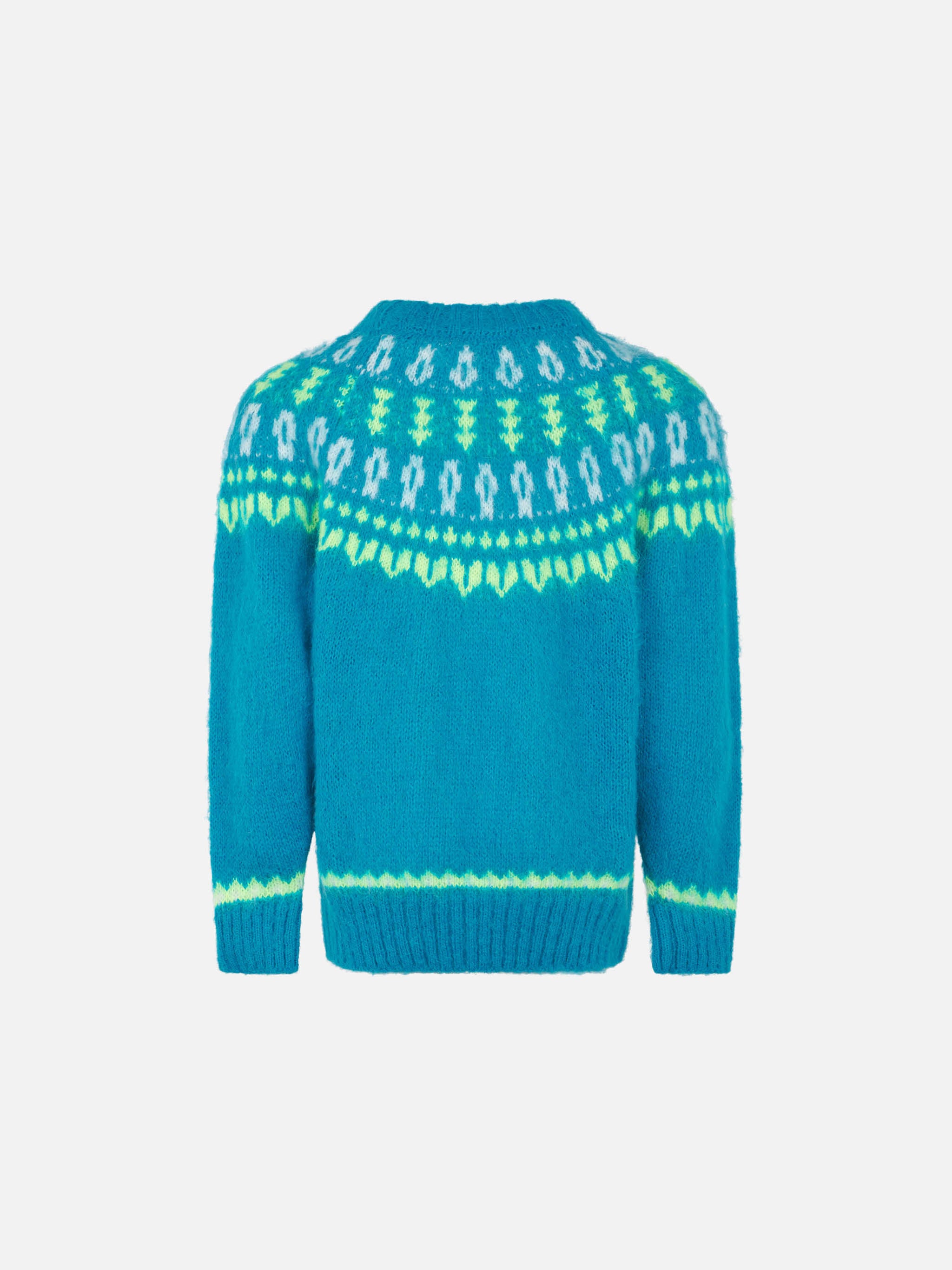 maglione-garzato-mc2-saint-barth-da-bambina-con-jacquard-nordico-azzurro image 2