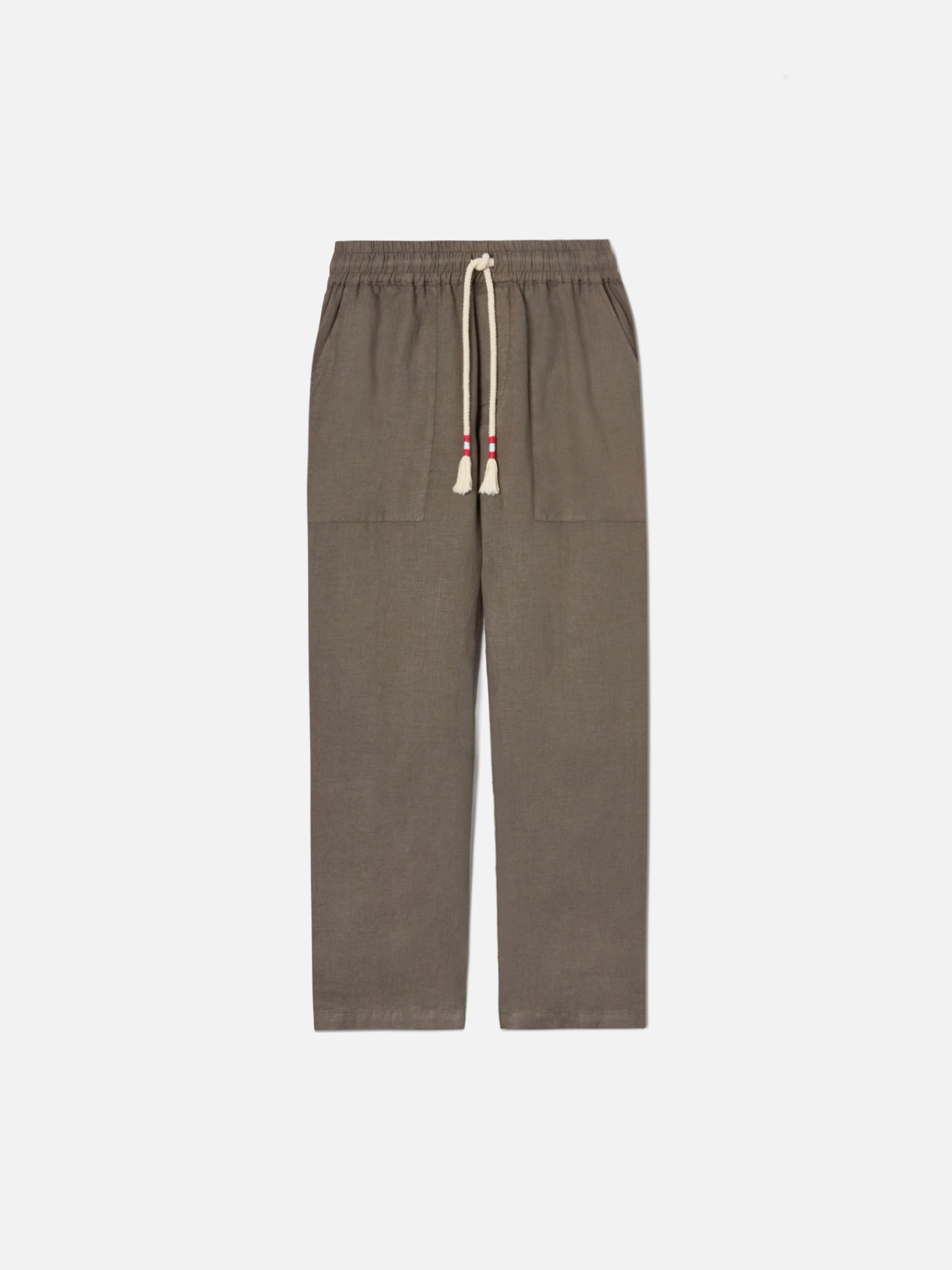 mc2-saint-barth-calais-pantalone-uomo-lungo-kaki-in-puro-lino image 4