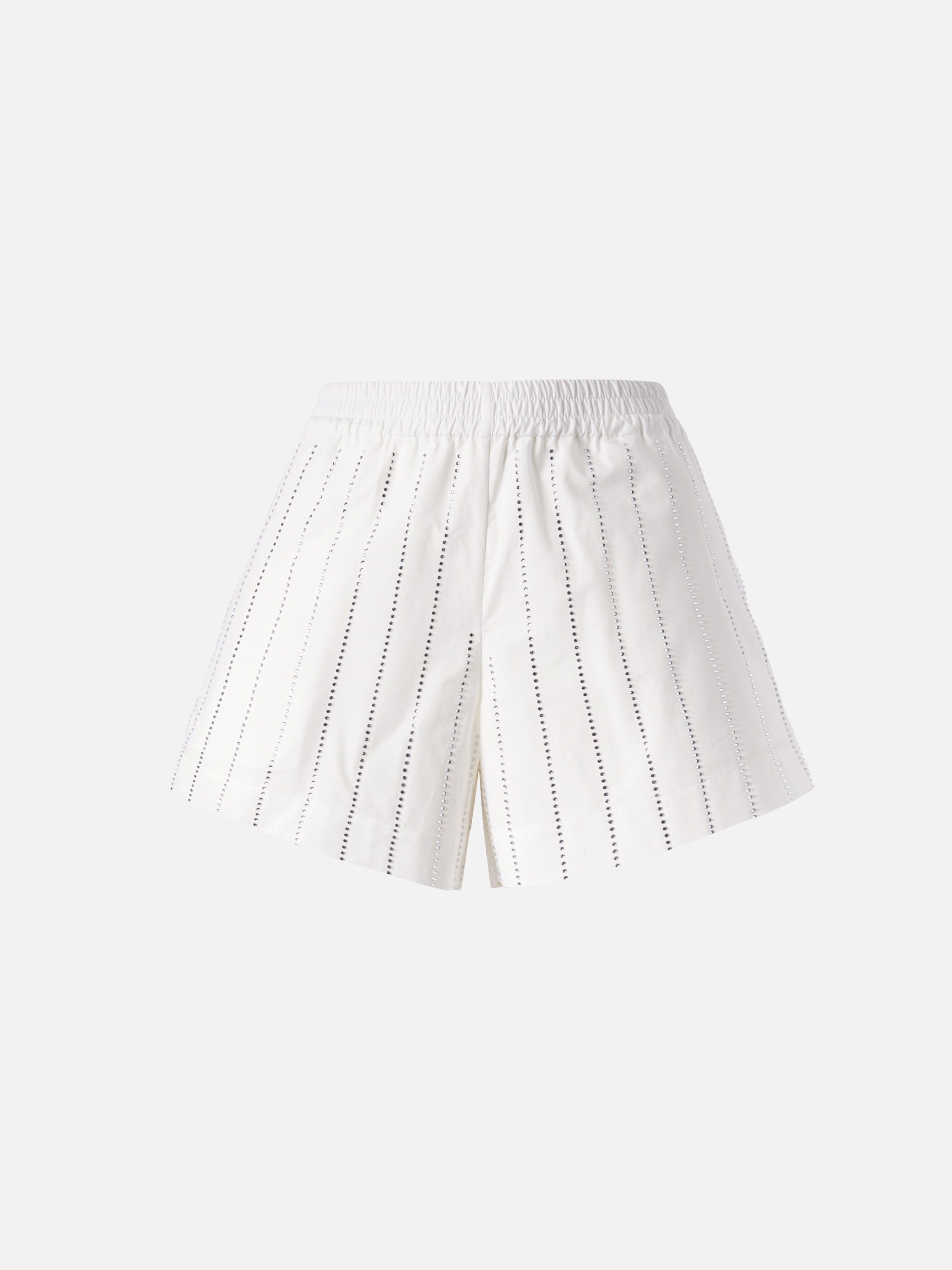 mc2-saint-barth-meave-shorts-pull-up-donna-in-popeline-di-cotone-bianco-con-stra image 5
