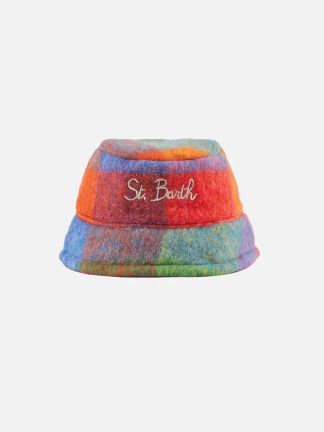 mc2-saint-barth-bucket-hat-jude-check-multicolor-con-logo image 1