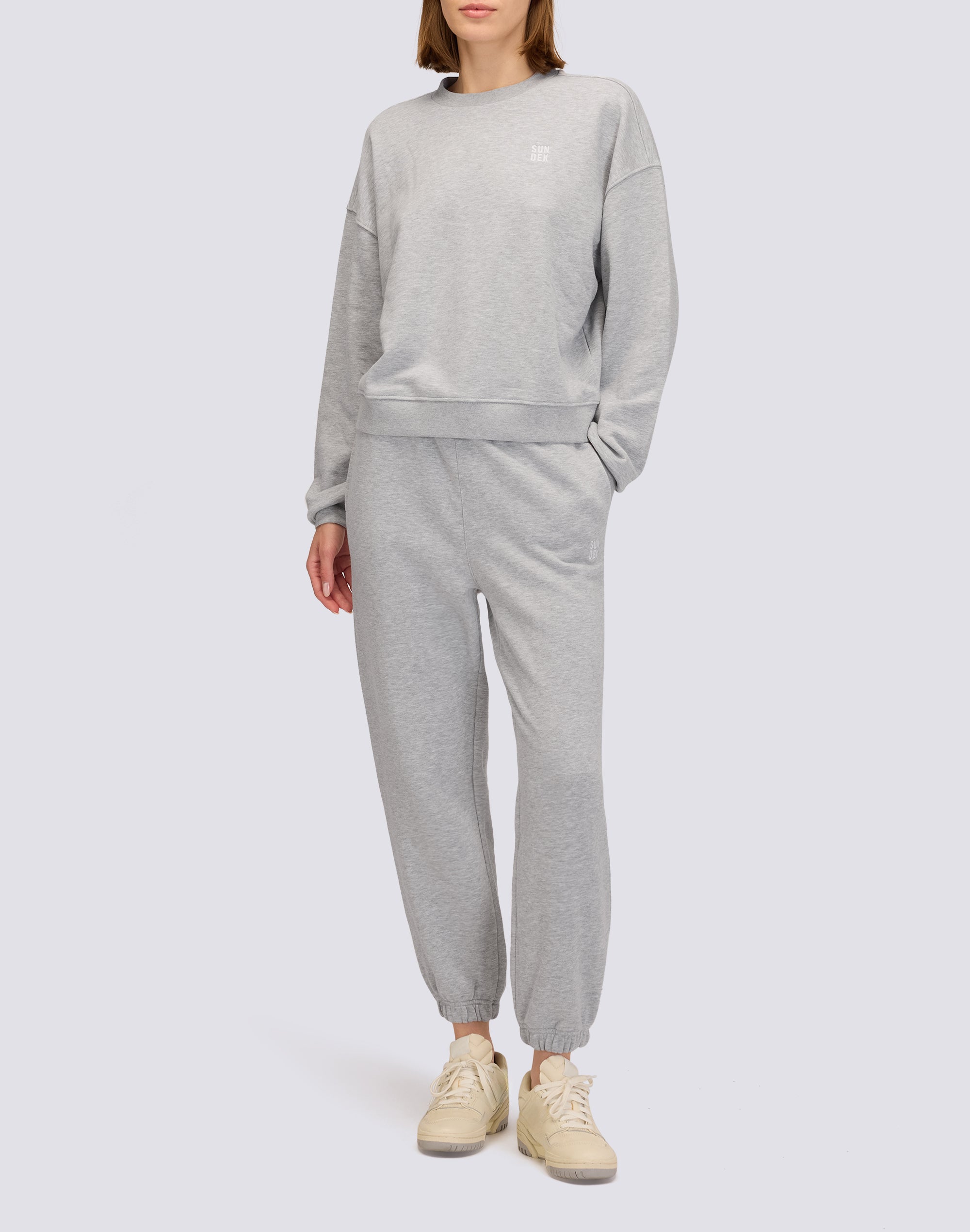 sundek-felpa-donna-a-girocollo-degarzata-in-misto-cotone image 3