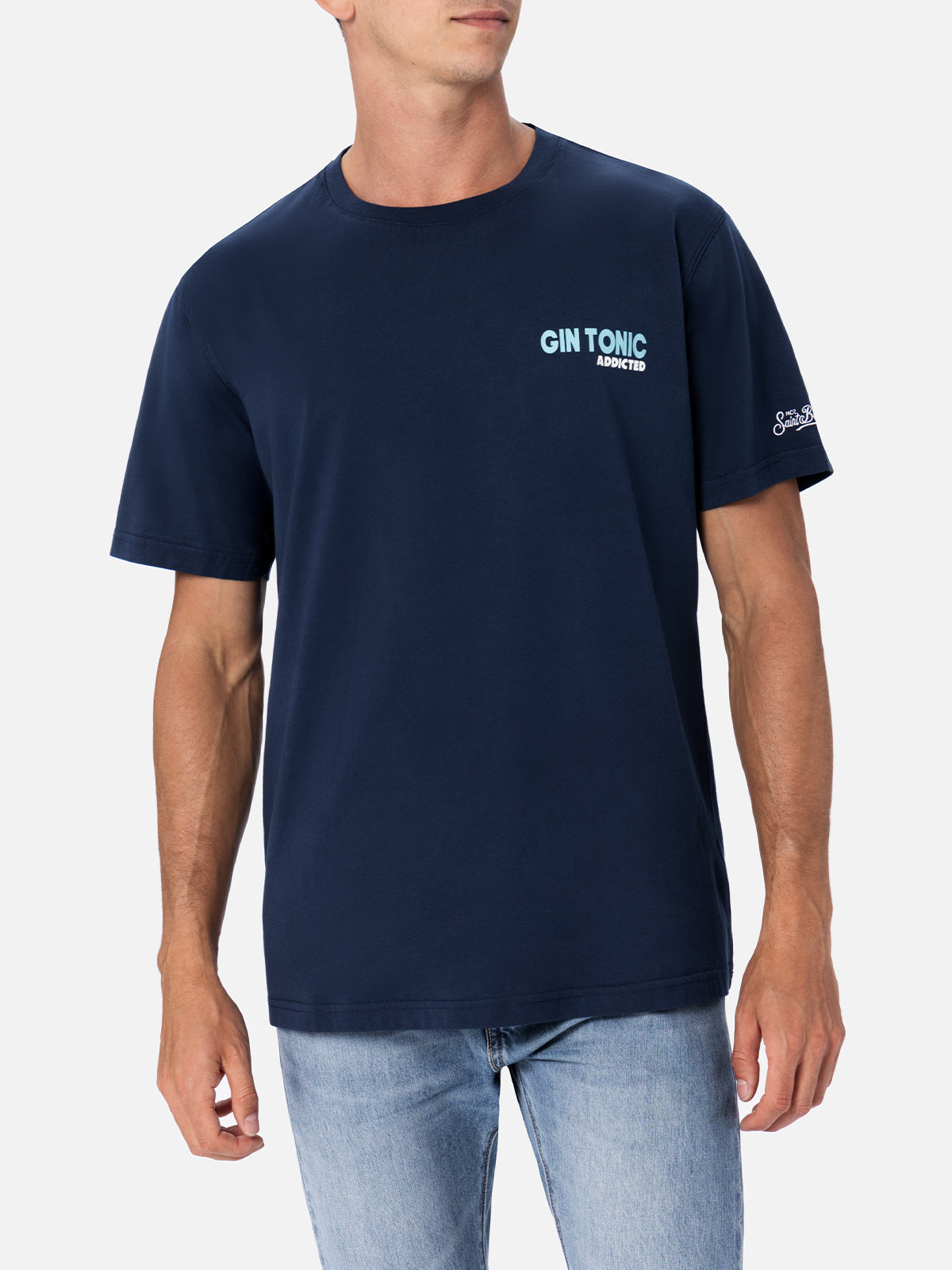 mc2-saint-barth-t-shirt-man-gin-tonic-addicted-blu-in-cotone image 4