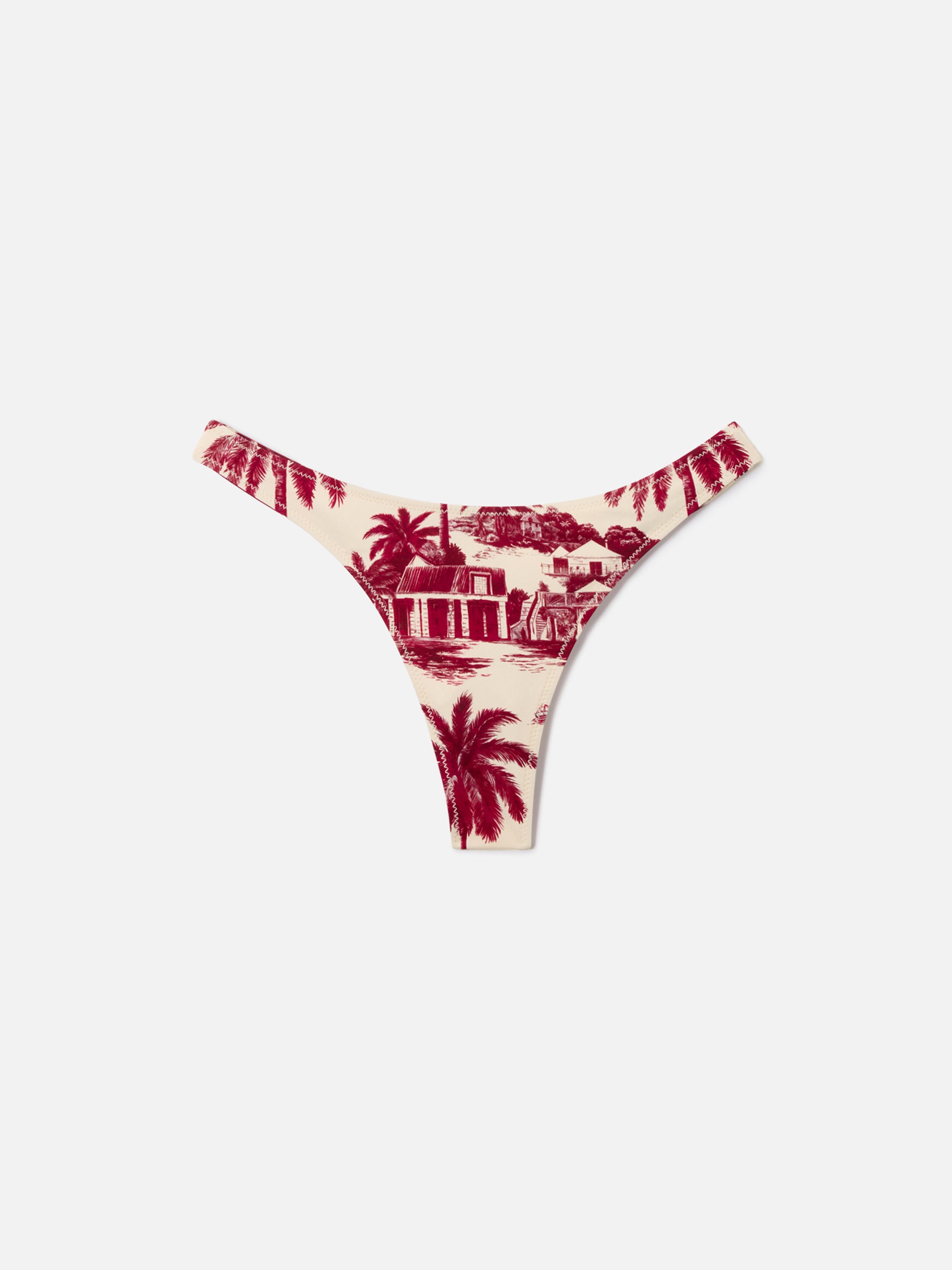 mc2-saint-barth-naomi-slip-mare-brasiliana-toile-de-jouy-bordeaux image 1