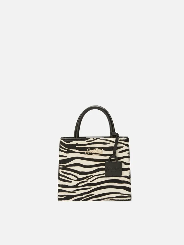 mc2-saint-barth-shop-bag-mini-zebra-in-pelle-bianco-e-nero image 1