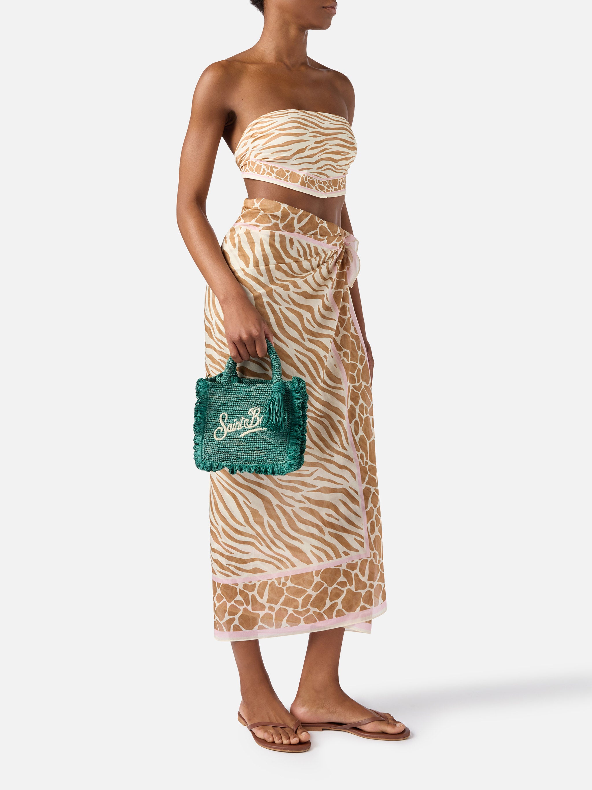 mc2-saint-barth-volant-mini-borsa-raffia-azzurra-con-logo image 2
