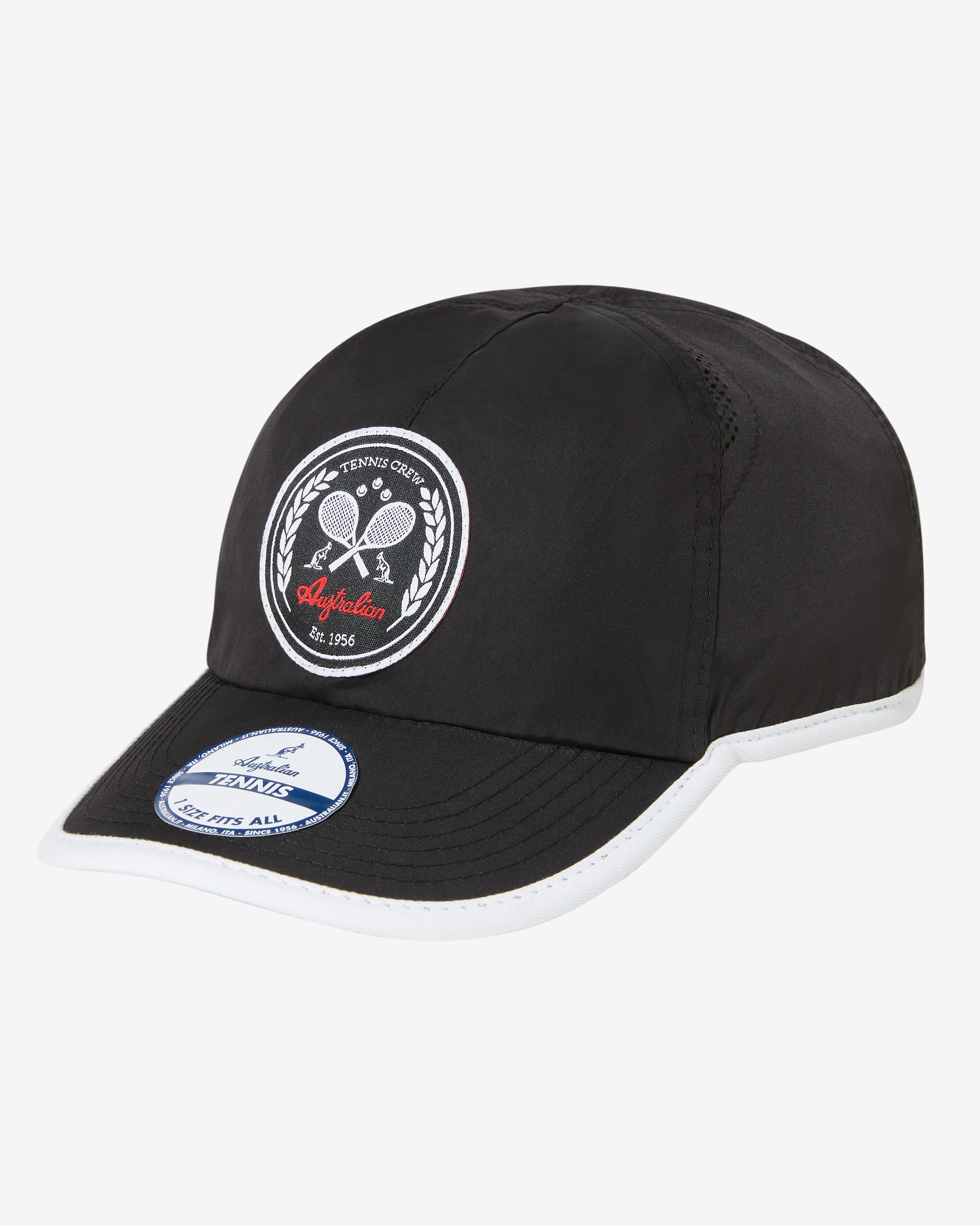 australian-legend-cap-in-microfibra-nero-con-patch-regolabile image 1
