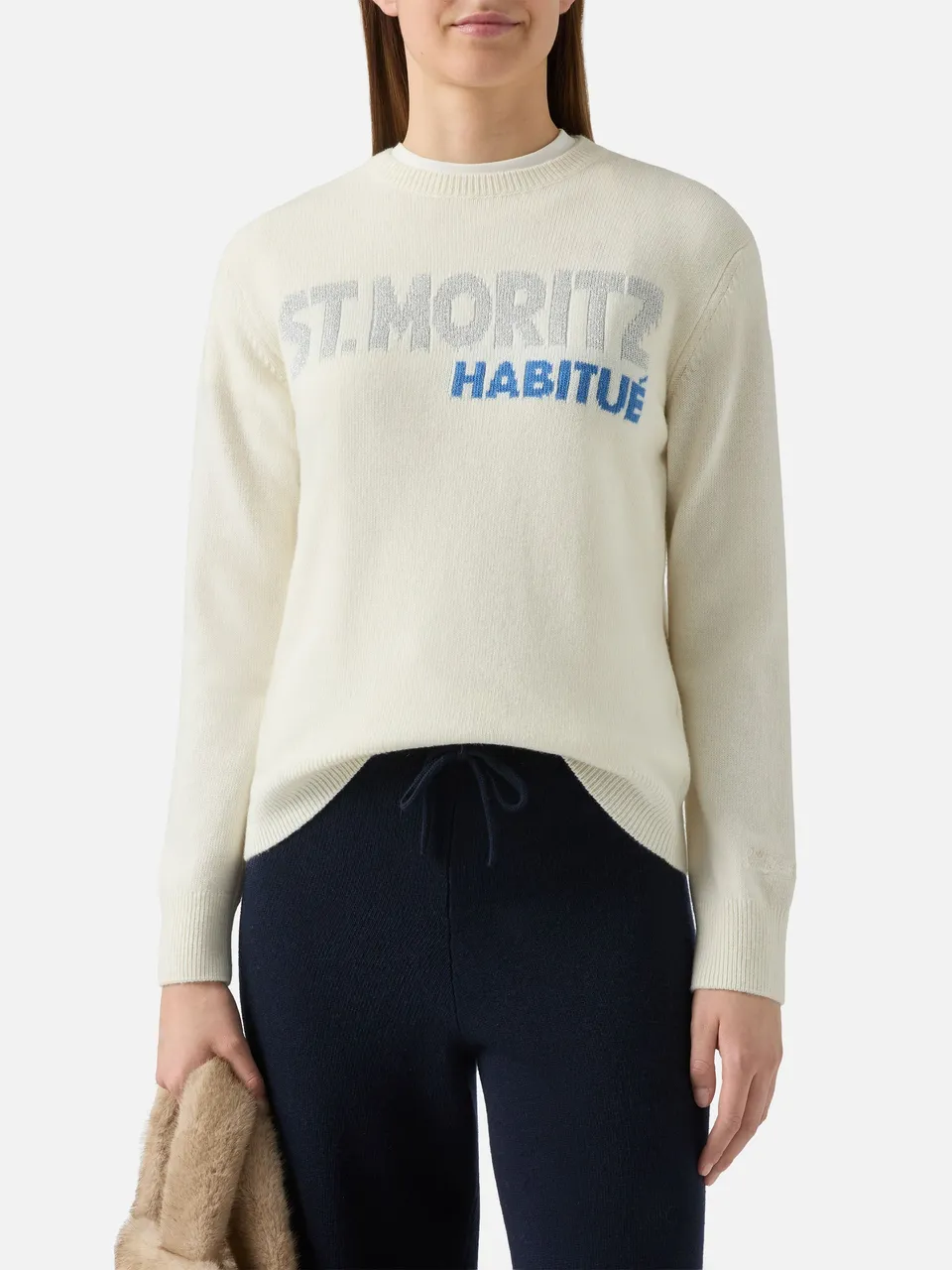 mc2-saint-barth-new-queen-girocollo-donna-in-misto-cashmere-st-moritz-lurex image 1