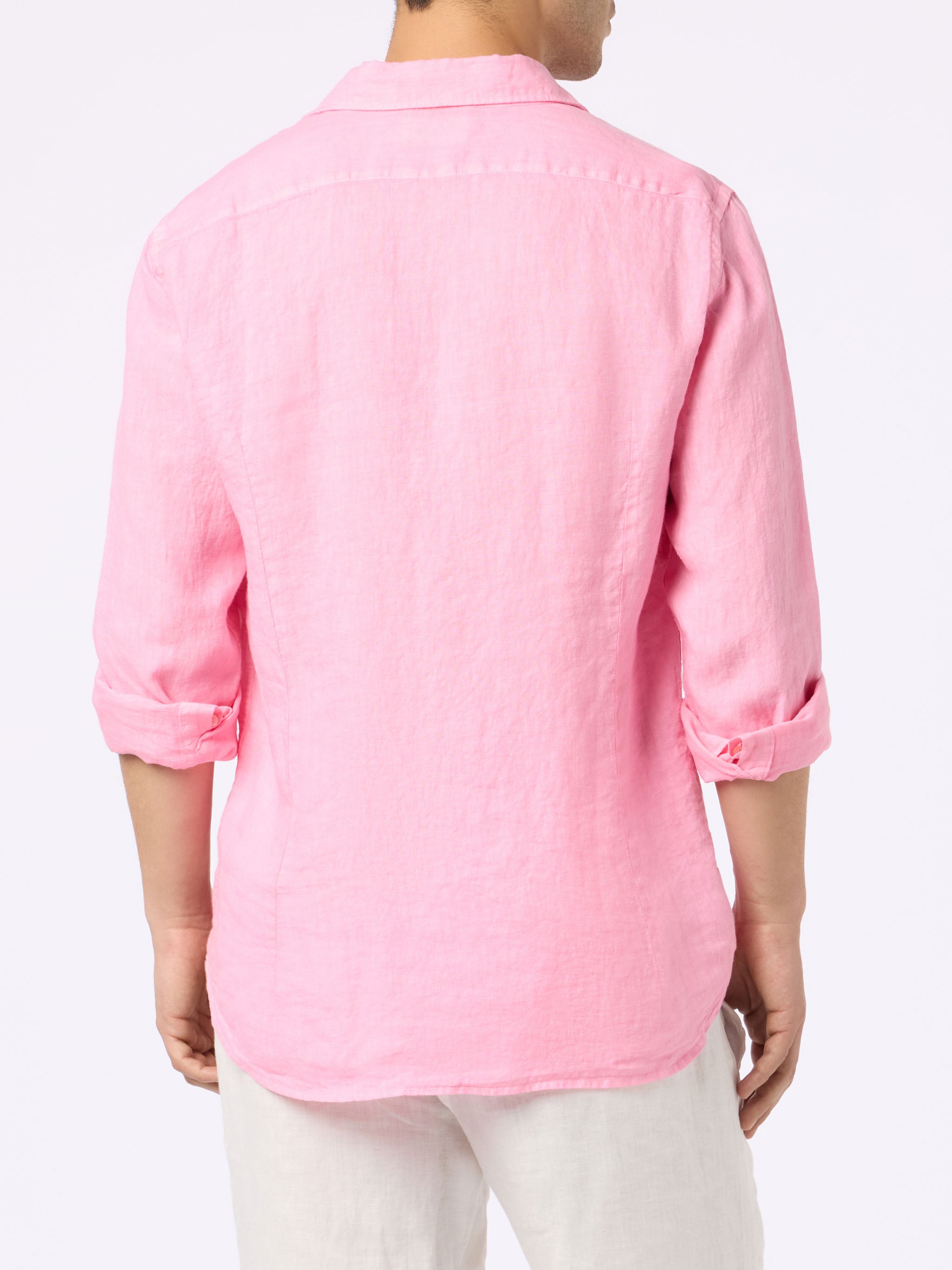 mc2-saint-barth-pamplona-camicia-in-lino-rosa image 3