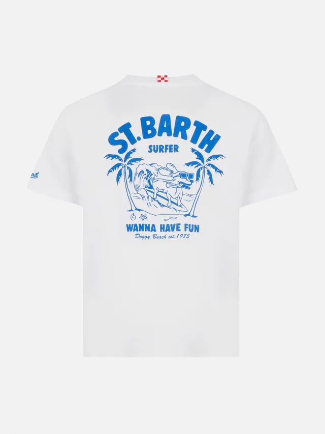 mc2-saint-barth-t-shirt-boy-bambino-cotone-bianco-stampa-surfer image 1