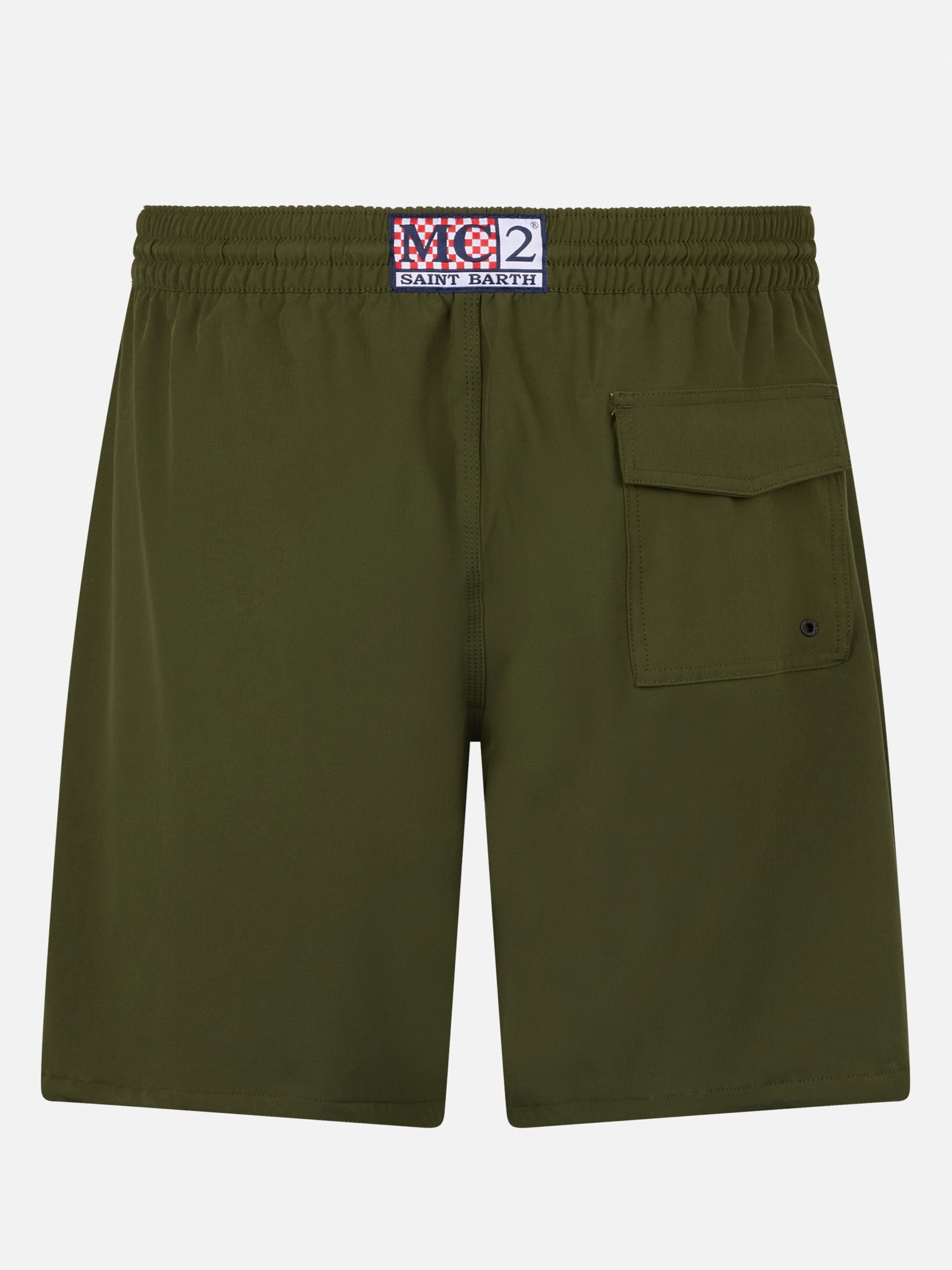 mc2-saint-barth-costume-uomo-comfort-surf-verde-militare-al-ginocchio image 2