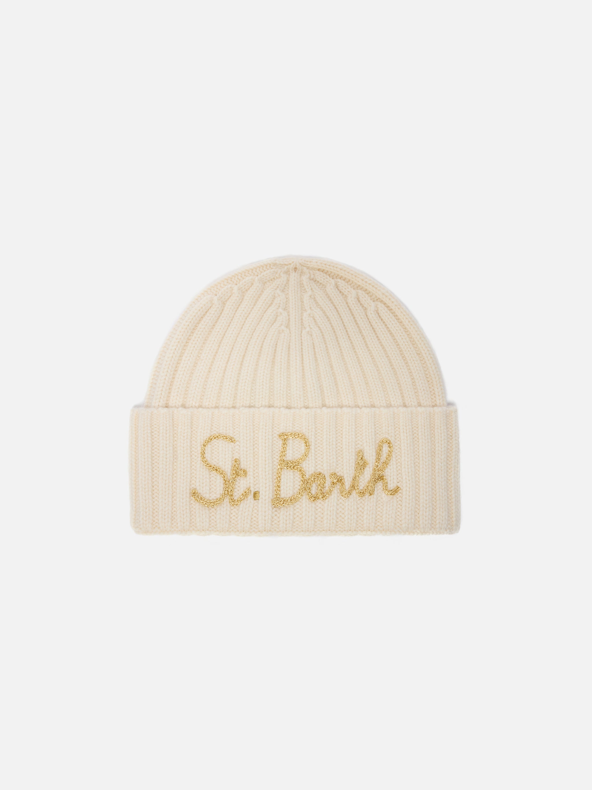 mc2-saint-barth-wengen-berretto-misto-cashmere-bianco-ricamo-lurex image 1
