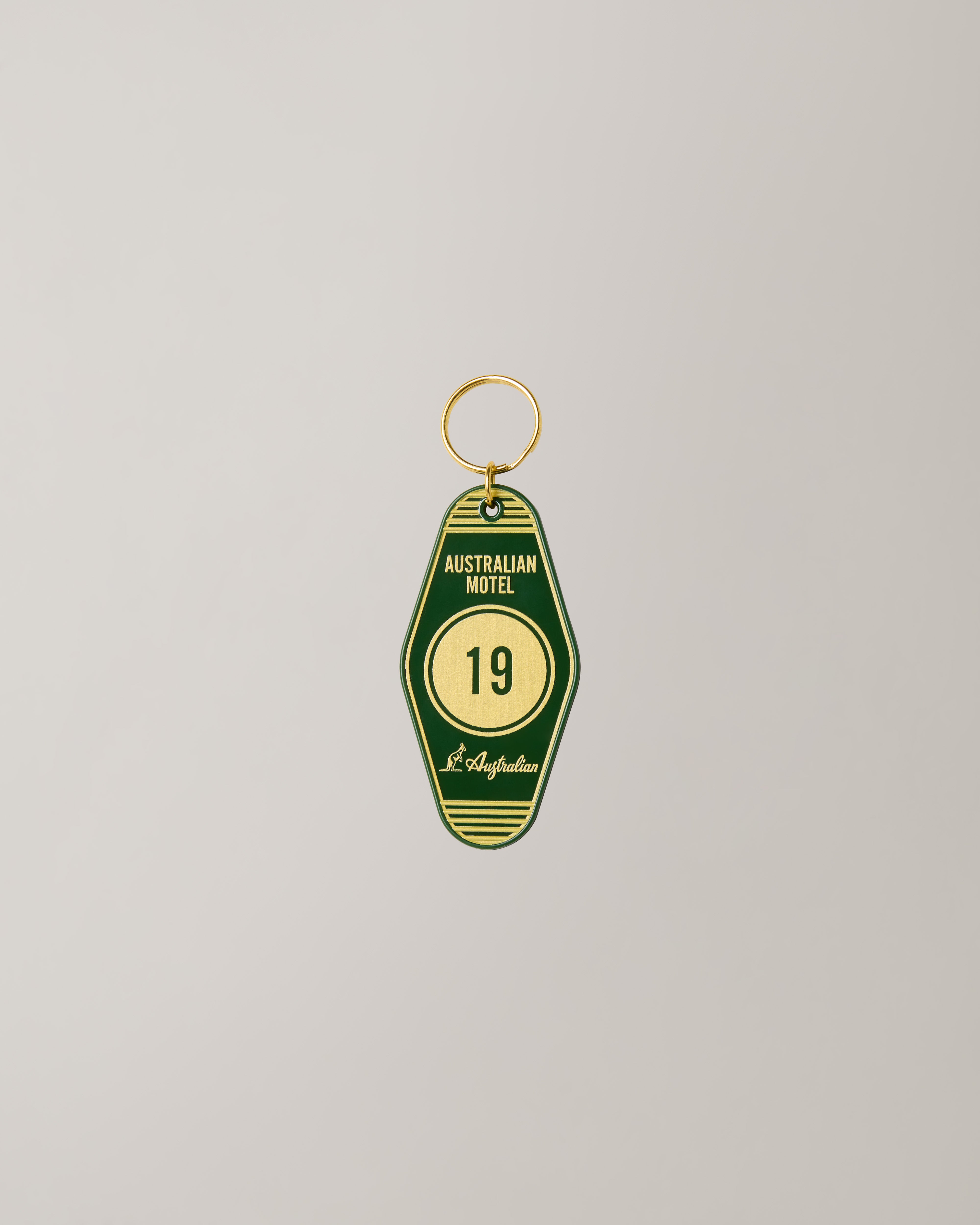 australian-essential-portachiavi-motel-verde-bottiglia-e-oro image 1