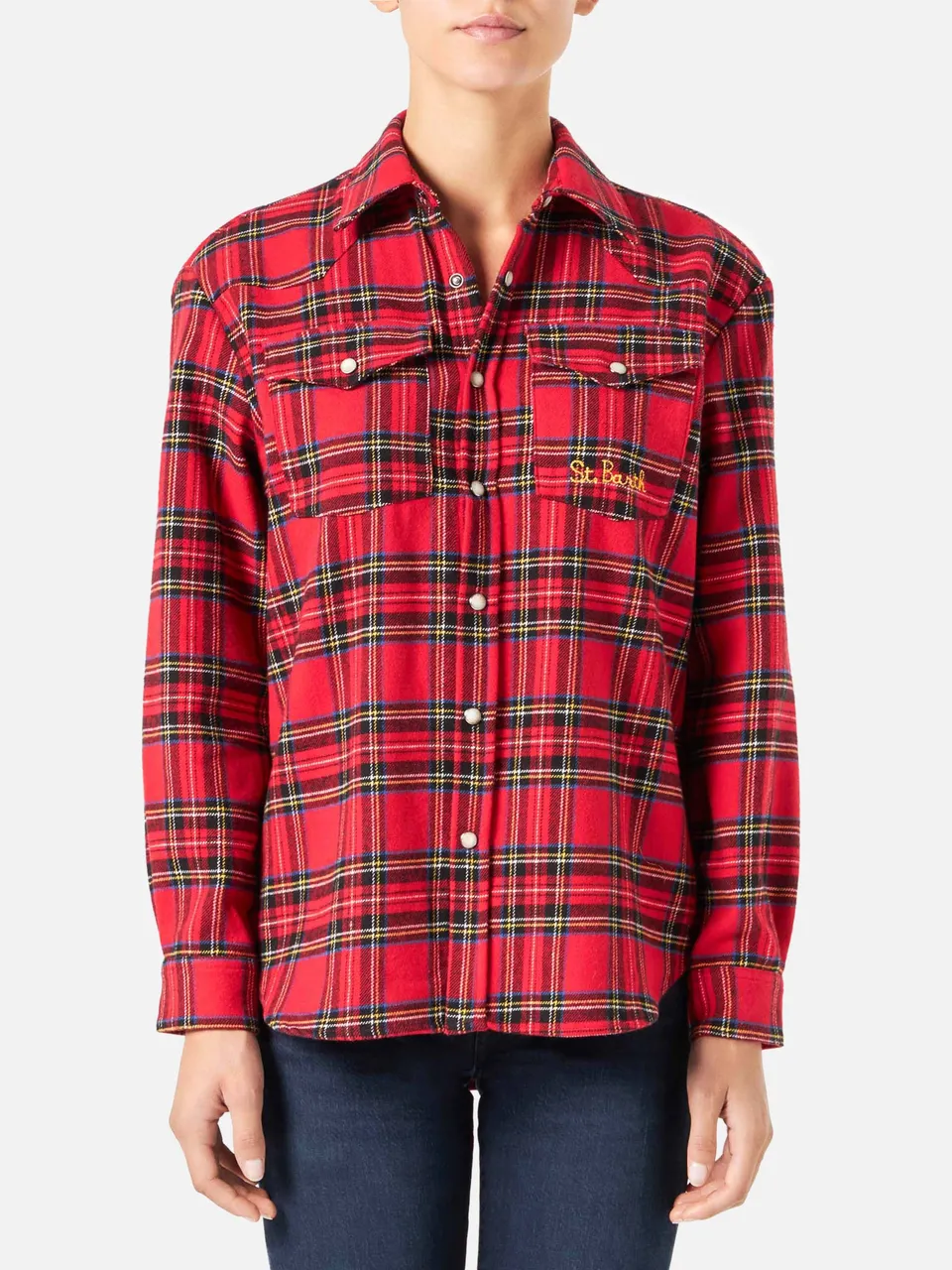 mc2-saint-barth-camicia-seattle-in-flanella-fantasia-tartan-rossa image 1